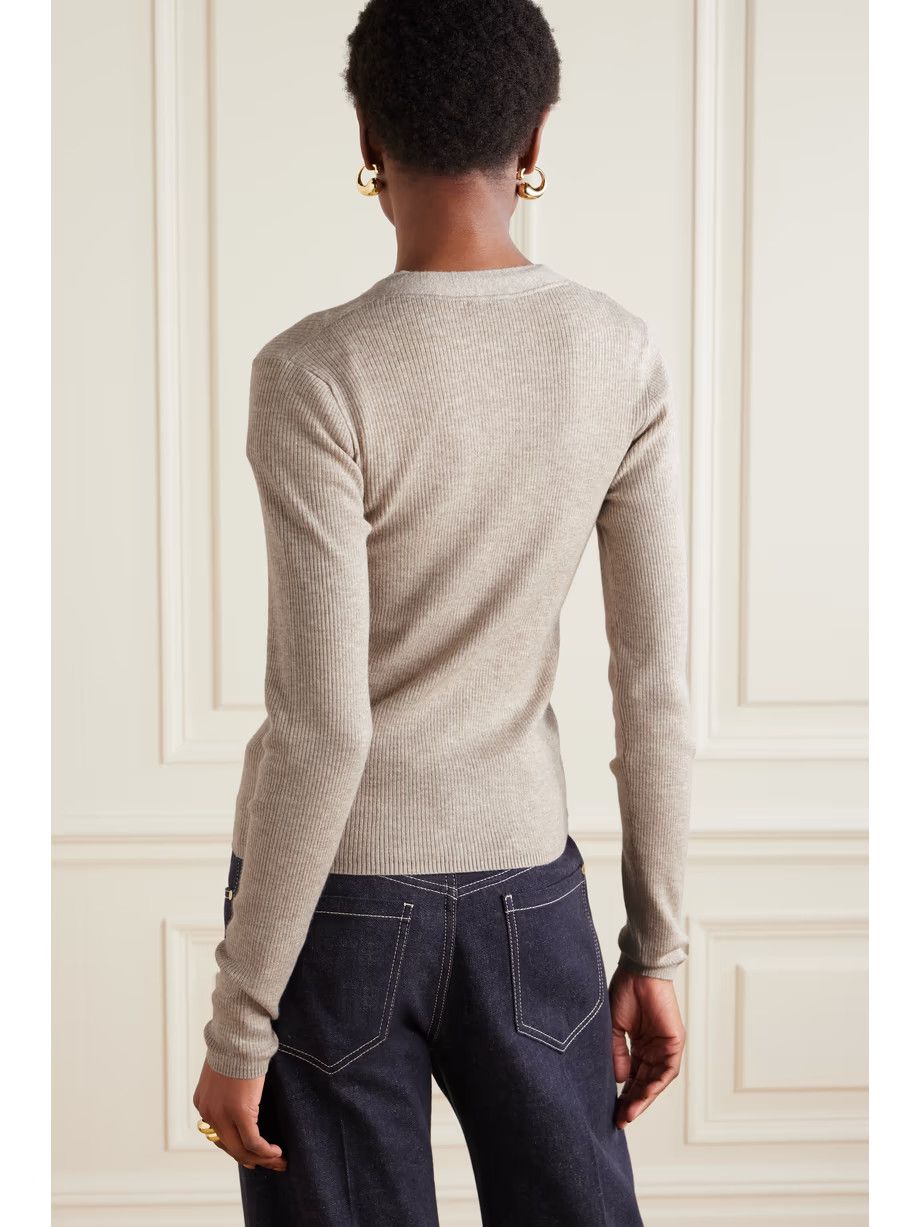 Brunello Cucinelli o1y0725 Cardigan in Beige Size S / US 4 / IT 40 - 3 Thumbnail