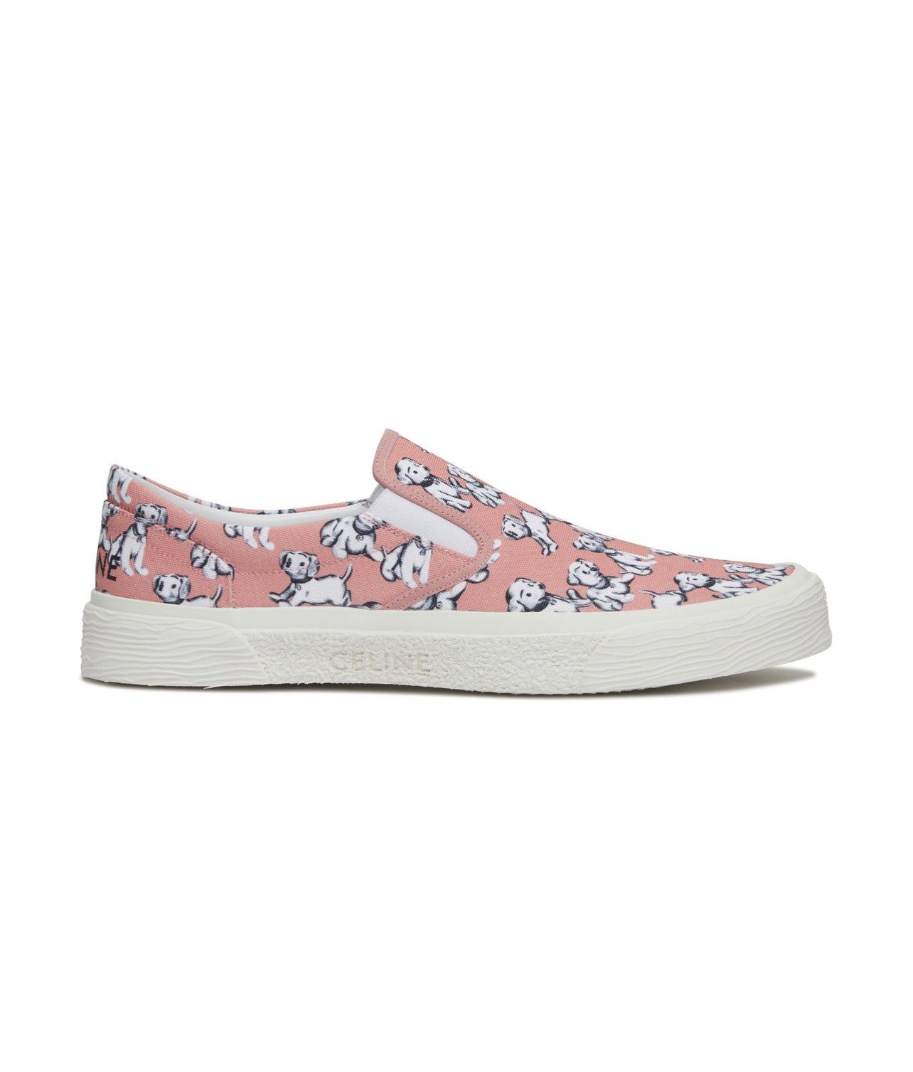 image of Celine Elliott 'brain On 2020' Printed Canvas Slip On Trainers Shoes in Pink, Men's (Size 11)