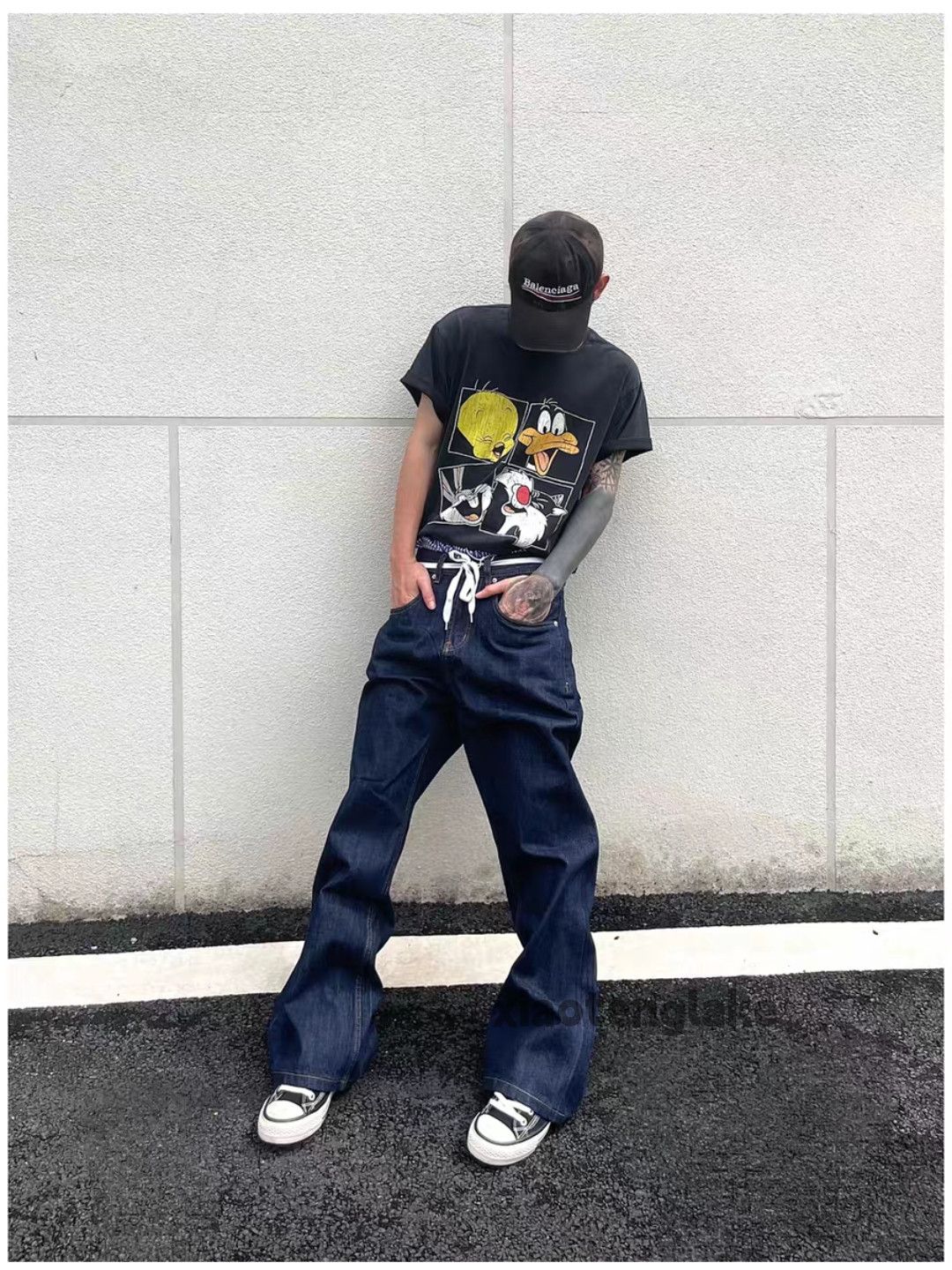 Jean Utility punk yuppie loose baggy flared hiphop jeans Size US 32 / EU 48 - 7 Thumbnail