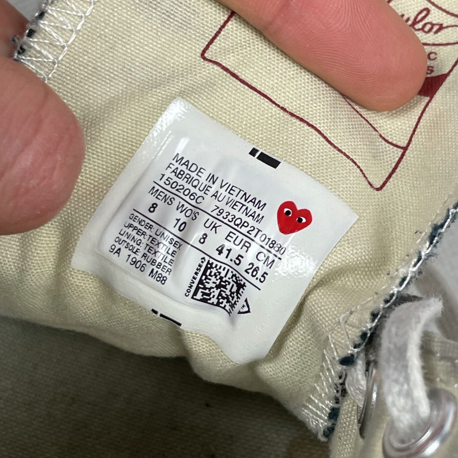 Comme des Garcons × Converse Converse Chuck 70 CDG OX 150206C Unisex Black Shoes M8 W10 Size US 8 / EU 41 - 14 Thumbnail
