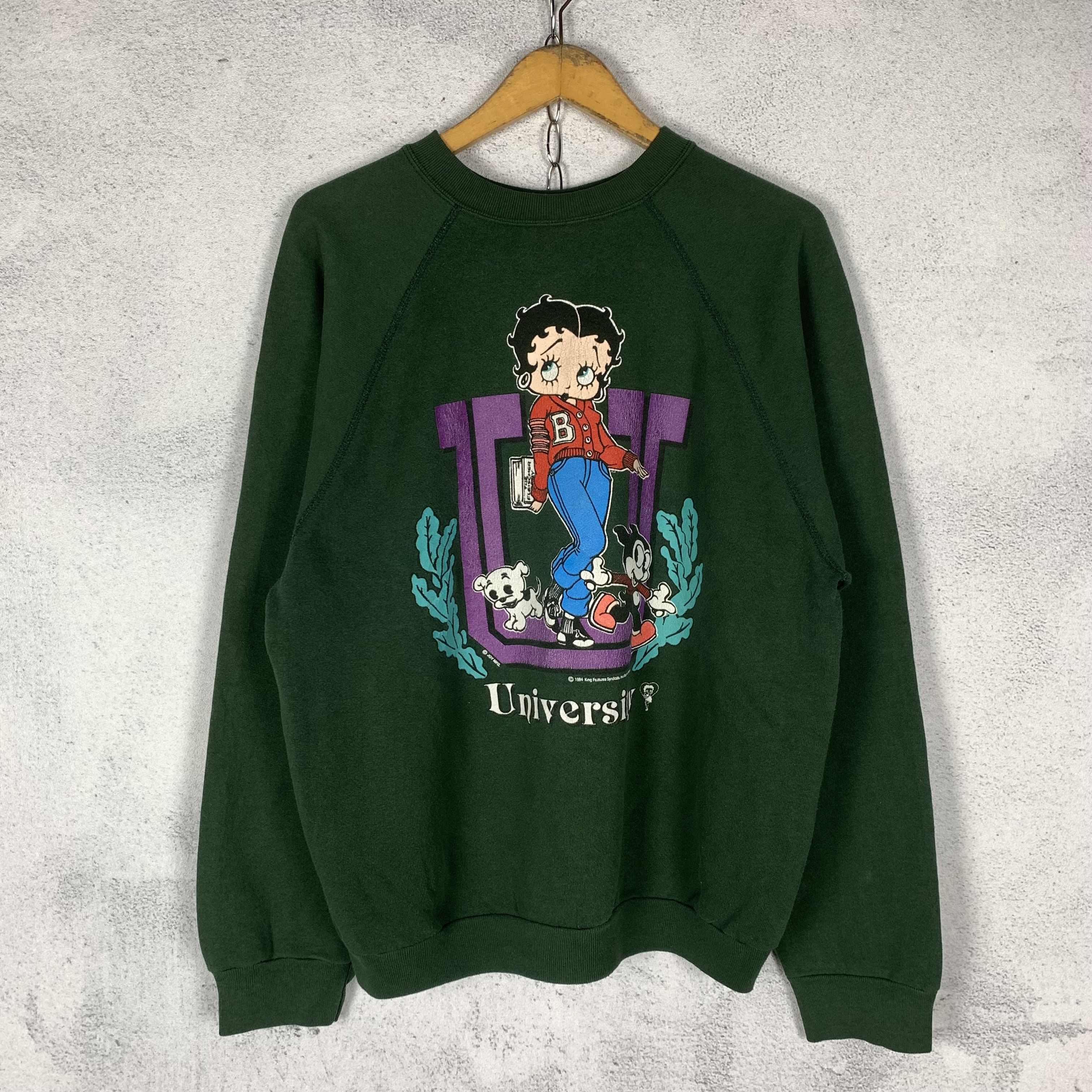 Vintage Vintage 90s Betty Boop Sweatshirt Crewneck Size US M / EU 48-50 / 2 - 1 Thumbnail