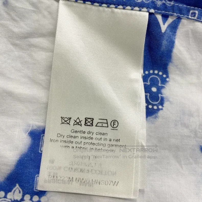 Louis Vuitton Louis Vuitton Blue and white tie-dyed short sleeve shirt Size US M / EU 48-50 / 2 - 5 Thumbnail