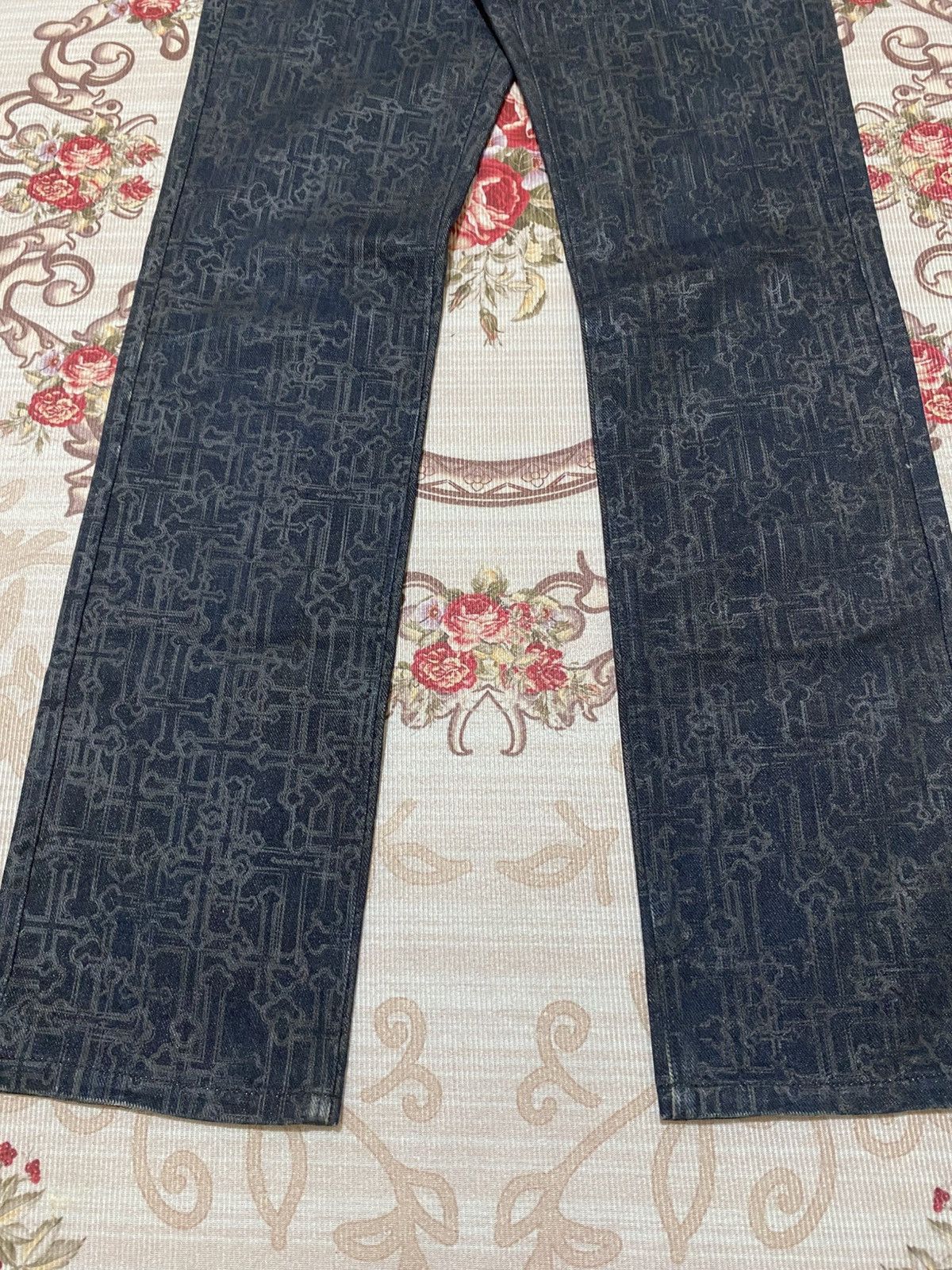 If Six Was Nine Rare Custom Culture Crossover Over Print Punk Style Denim Size US 27 - 4 Thumbnail