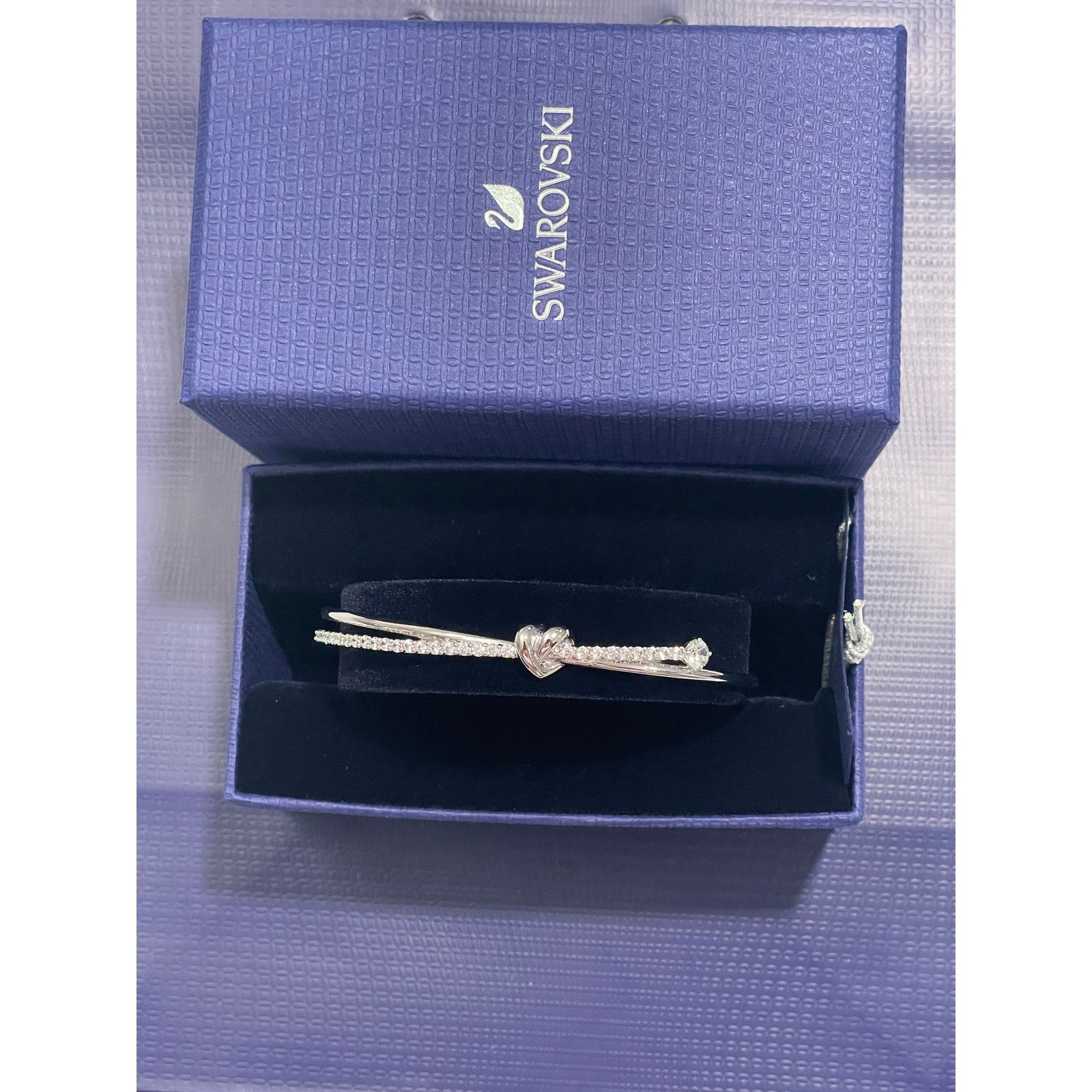 Swarovski Swarovski Lifelong Heart Bangle M New Silver Bracelet Size ONE SIZE - 5 Thumbnail