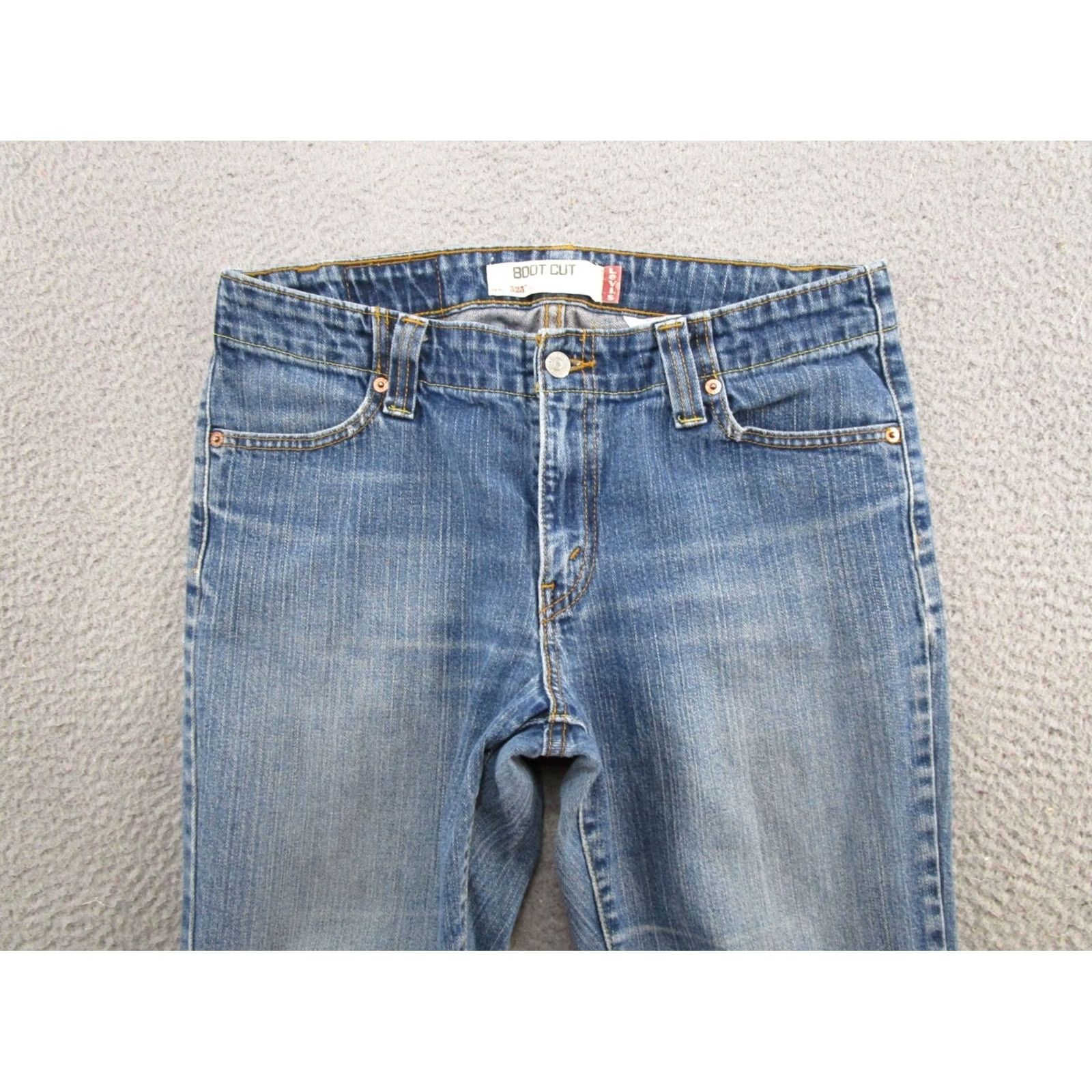 Levi's VINTAGE Levi's 525 Bootcut Jeans Women 12 Blue Denim Stretch 5-Pocket Read Size 34" / US 12 / IT 48 - 3 Thumbnail