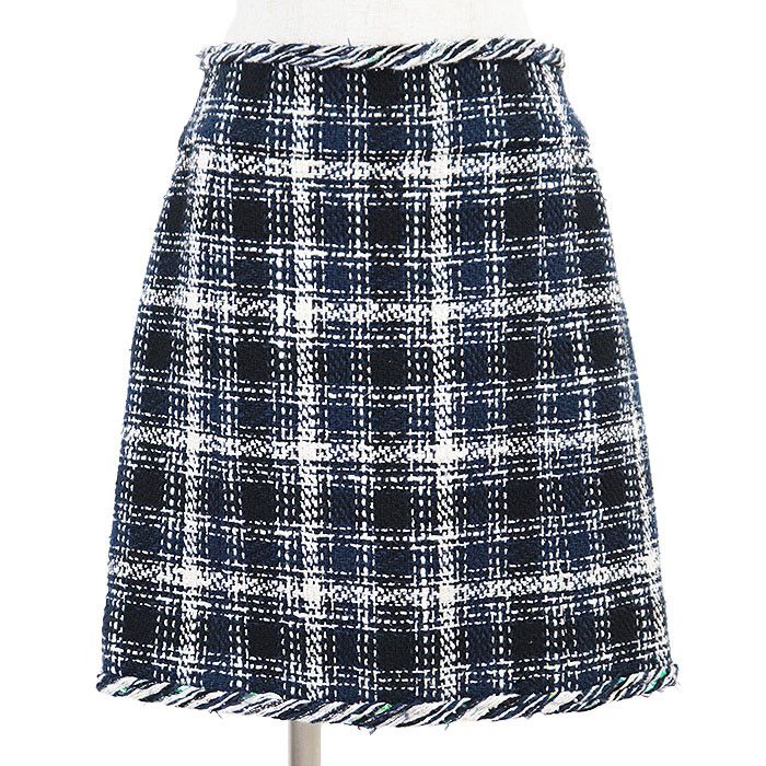Chanel Chanel Chanel P58734 Tweed Cotton Linen Silk Skirt Cotton Skirts P58734 DUTY FREE for USA Size ONE SIZE - 1 Thumbnail
