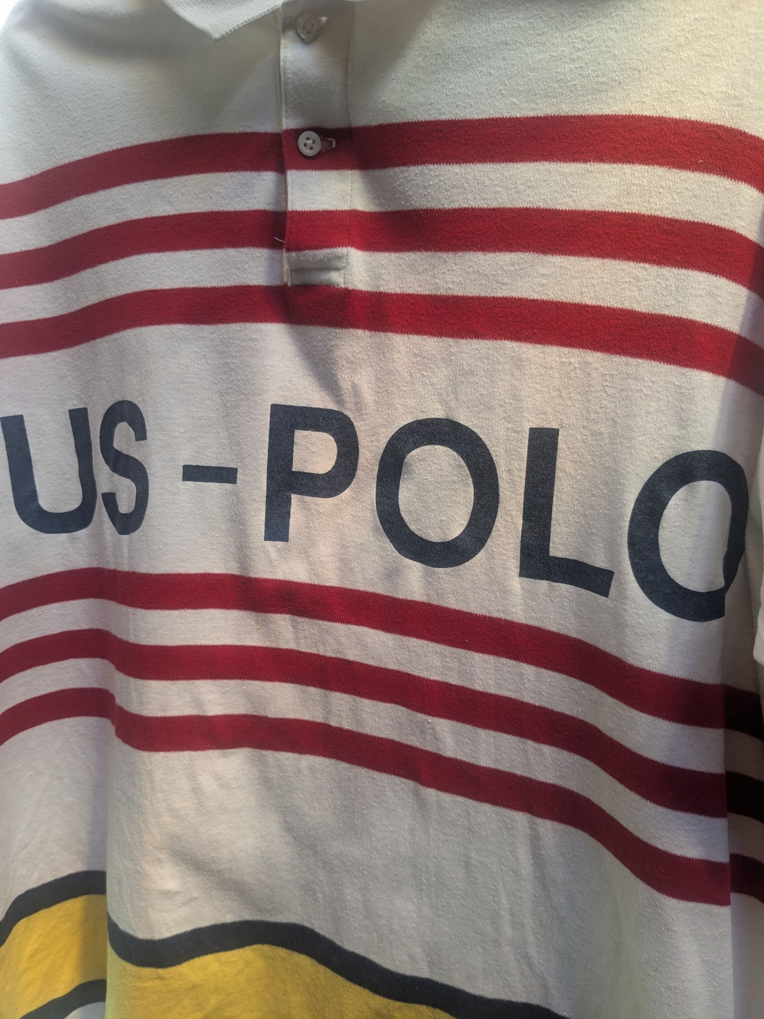 Polo Ralph Lauren polo Ralph Lauren 90's polo shirt multicolor made in usal Size US XL / EU 56 / 4 - 6 Thumbnail
