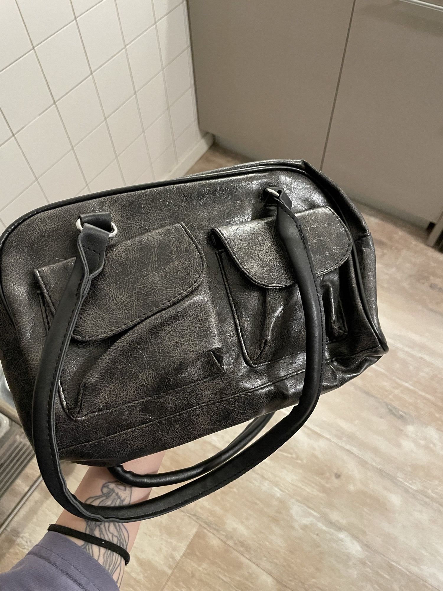 Japanese Brand Retro Small Double Pockets Shoulder Bag Size ONE SIZE - 2 Thumbnail