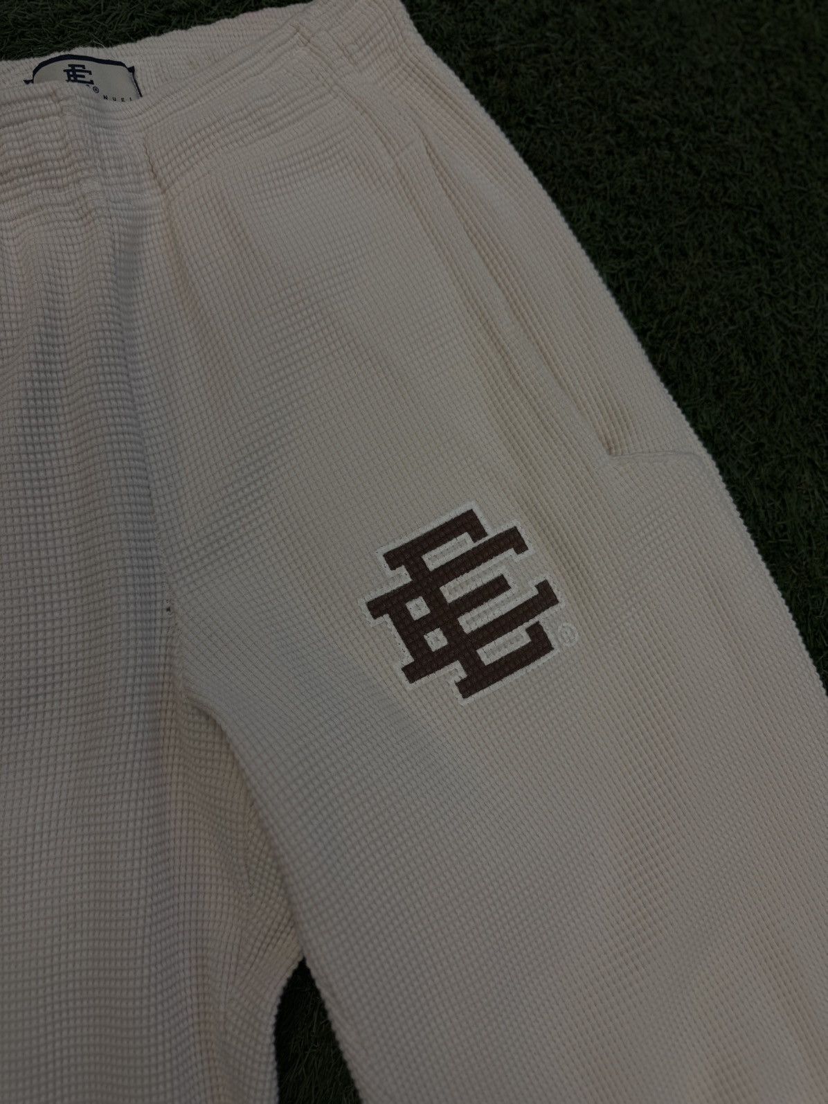Eric Emanuel Eric Emanuel FW21 White/Brown Thermal Sweatpants Size (M) Size US 31 - 5 Thumbnail