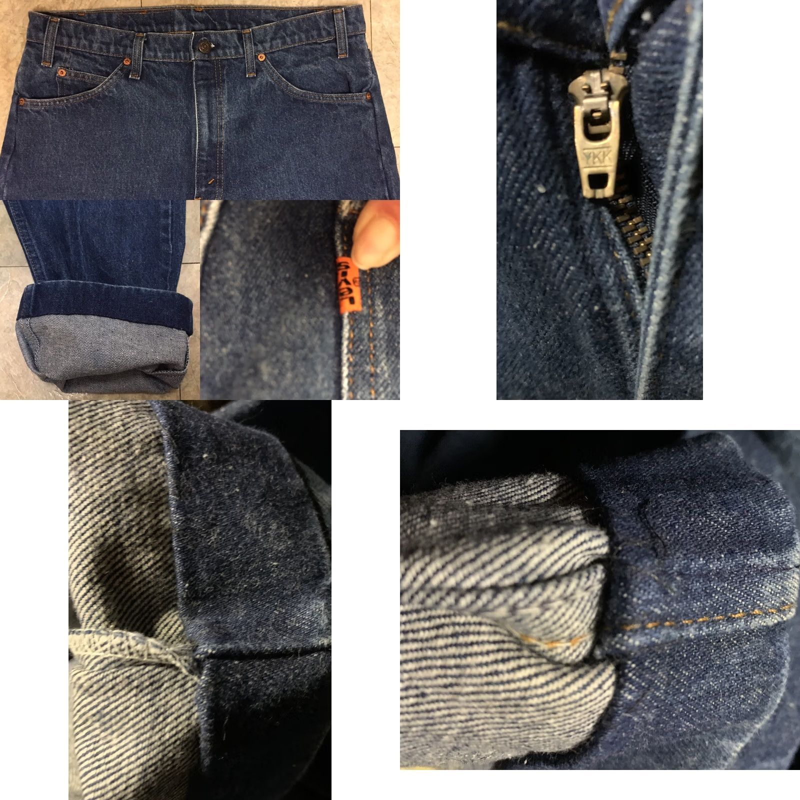 Levi's VINTAGE Levi's 505 Orange Tab USA Jeans 36 x 26.5 Inseam Blue Denim Zipper Fly Casual Mens Size US 36 / EU 52 - 9 Thumbnail