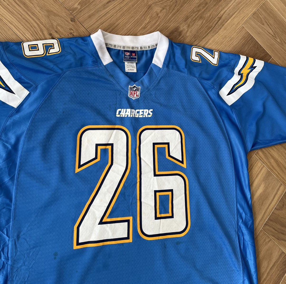 NFL Los Angeles chargers powder blue Jersey Flowers 26 Size US XL / EU 56 / 4 - 3 Thumbnail