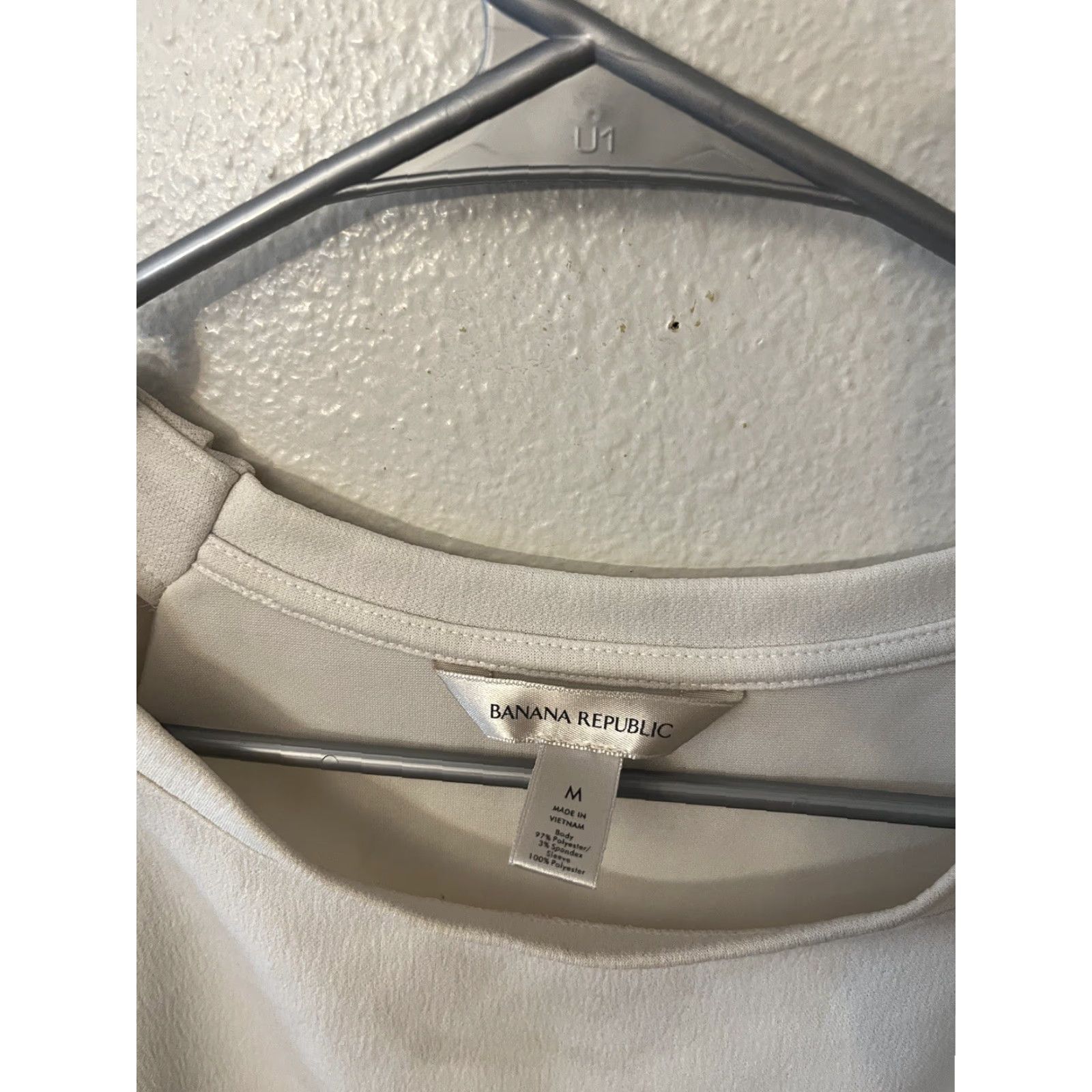 Banana Republic BANANA REPUBLIC Balloon-Sleeve Top White M Adult Women Shirt Womens Balloon Sleeve Top 97% polyester 3% spandex Size M / US 6-8 / IT 42-44 - 3 Thumbnail