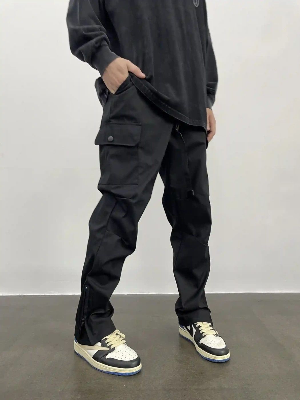 zipper function outdoor sports cargo pants