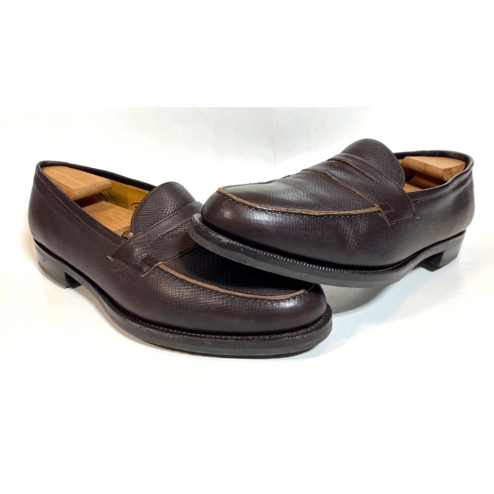 Edward Green Edward Green Duke Loafer Dark Brown Utah 9.5-10 E Mens Leather Dress Slip On Shoes, Handmade, UK Made Size US 10 / EU 43 - 2 Thumbnail