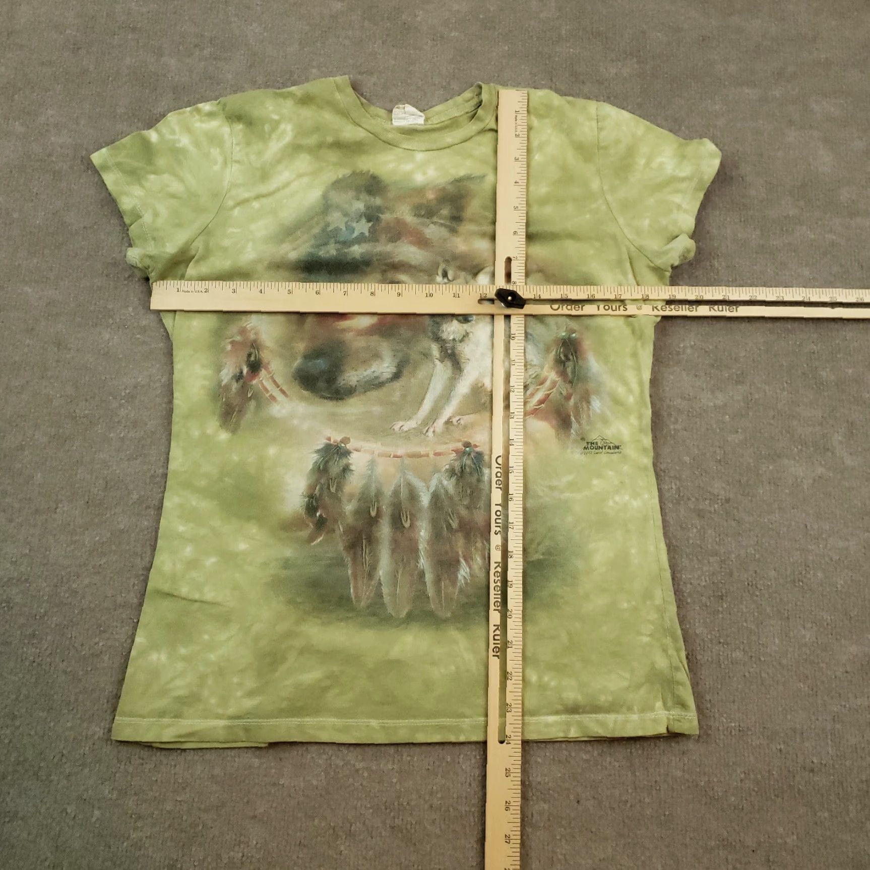 The Mountain The Mountain Green Wolves Tie Dye Short Sleeve Crew Neck Womens Medium T-Shirt Size M / US 6-8 / IT 42-44 - 2 Thumbnail