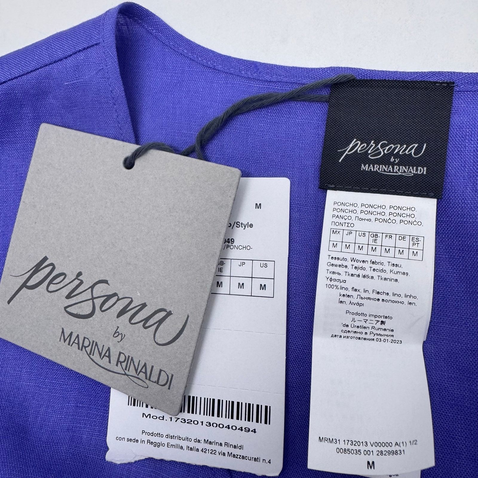 Marina Rinaldi Marina Rinaldi Linen Hi Low Poncho Boxy Beachy Tropical Size L / US 10 / IT 46 - 6 Thumbnail