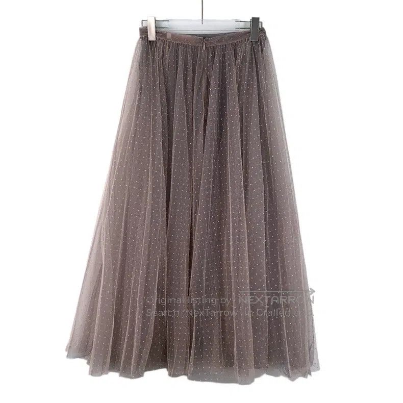 Dior Dior Pink-brown mulberry silk polka dot casual mesh skirt Size 25" / US 0 / IT 36 - 1 Thumbnail