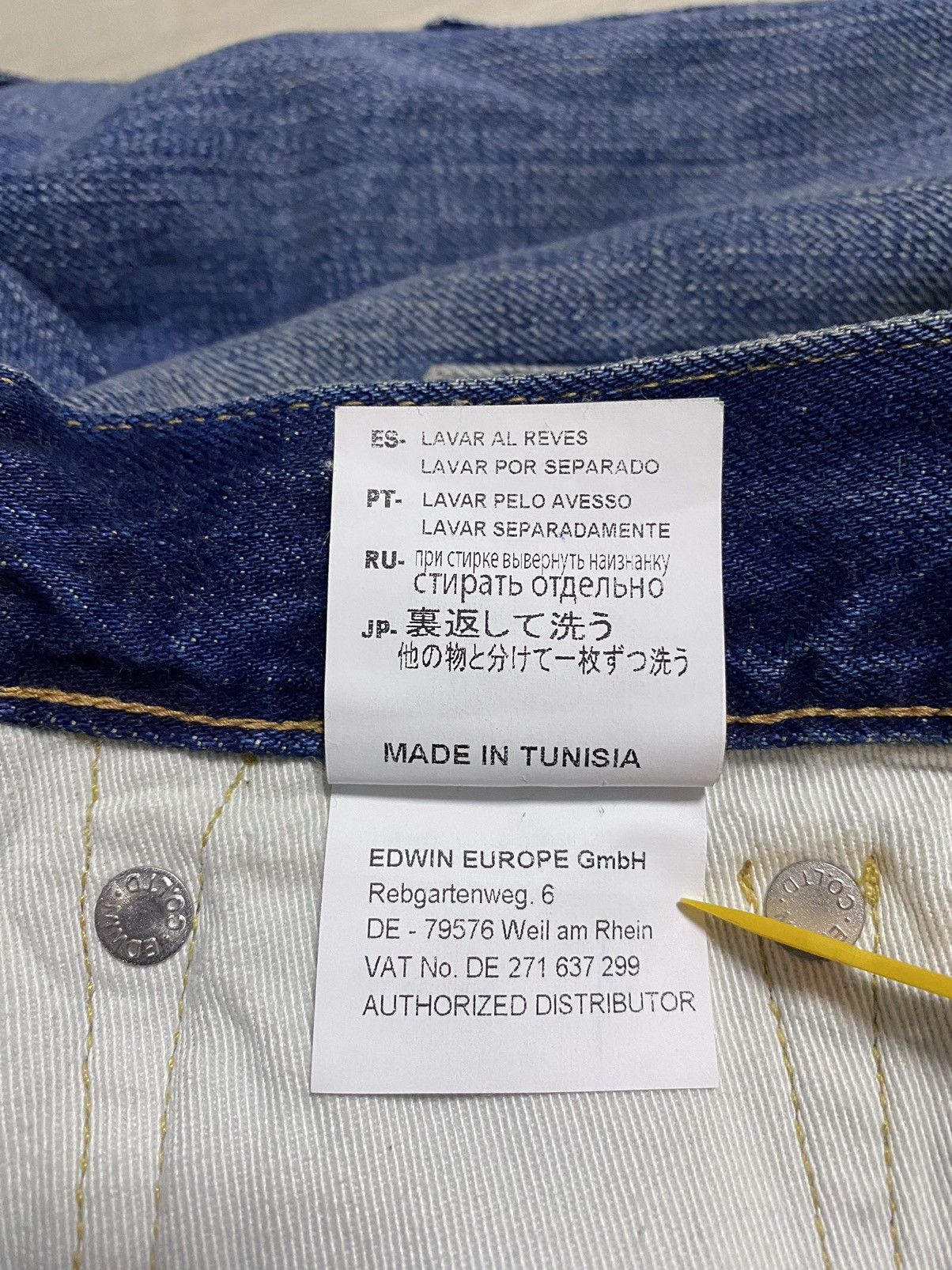 Edwin Edwin ED-80 Rainbow Selvedge Washed Patchwork Torn Denim Size US 28 / EU 44 - 19 Thumbnail
