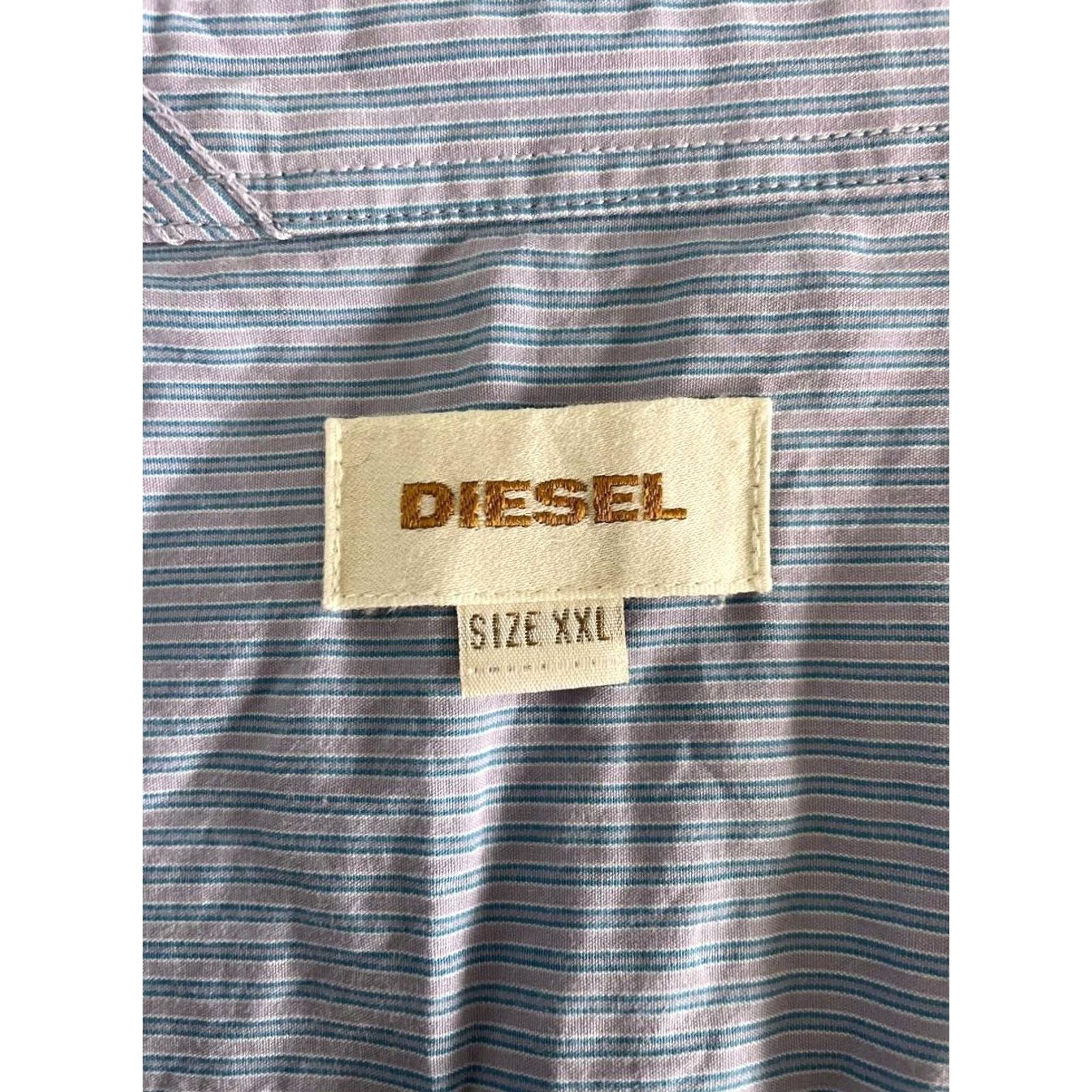 Diesel Diesel Mens Button-Down Shirt 2XL Blue Plaid Stretch Short Sleeve Outdoor Casual Business Formal Shirt Size US XXL / EU 58 / 5 - 3 Thumbnail