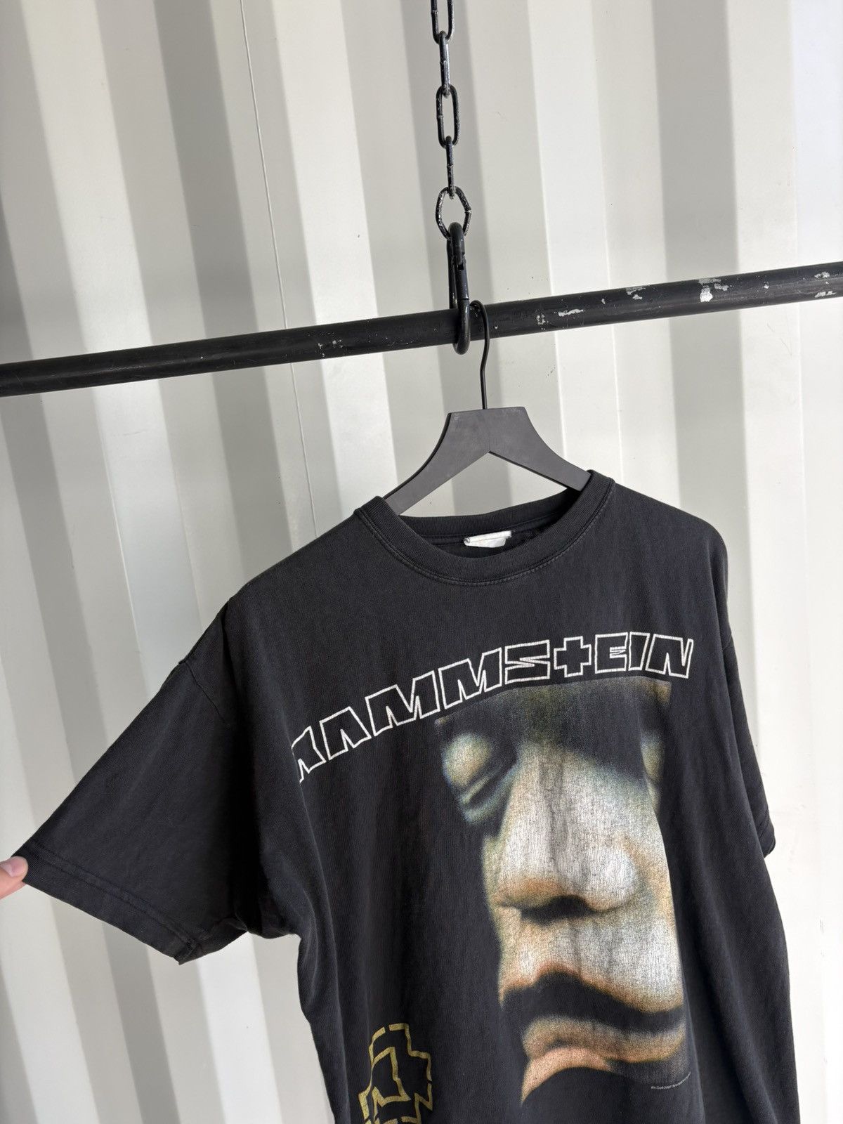Band Tees Thrashed Rammstein Faded Distressed Shirt GRUNGE Band Size US L / EU 52-54 / 3 - 4 Thumbnail