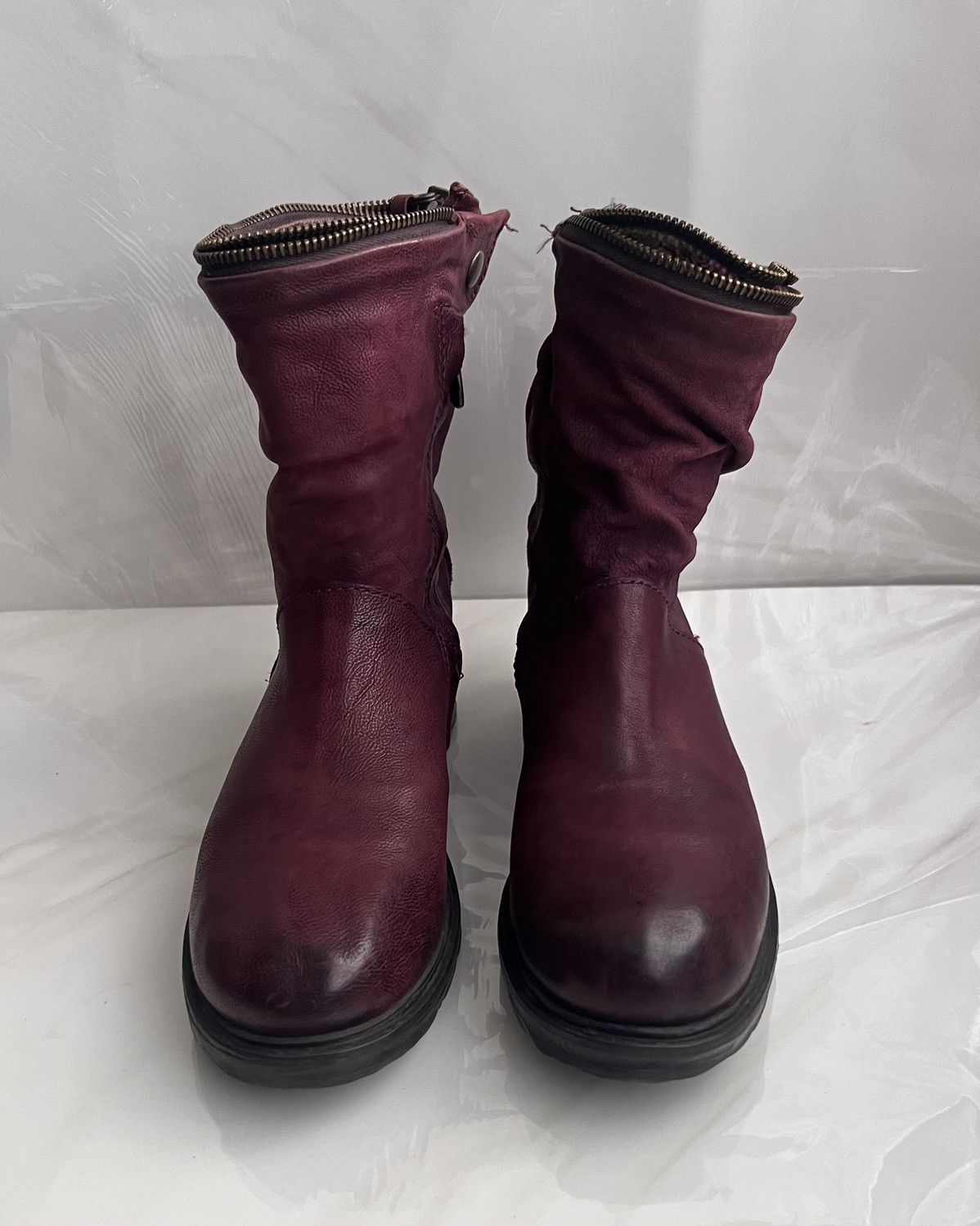 A.S.98 As 98 Airstep Zipper Boho Biker Red distressed boot Size US 8 / IT 38 - 11 Thumbnail