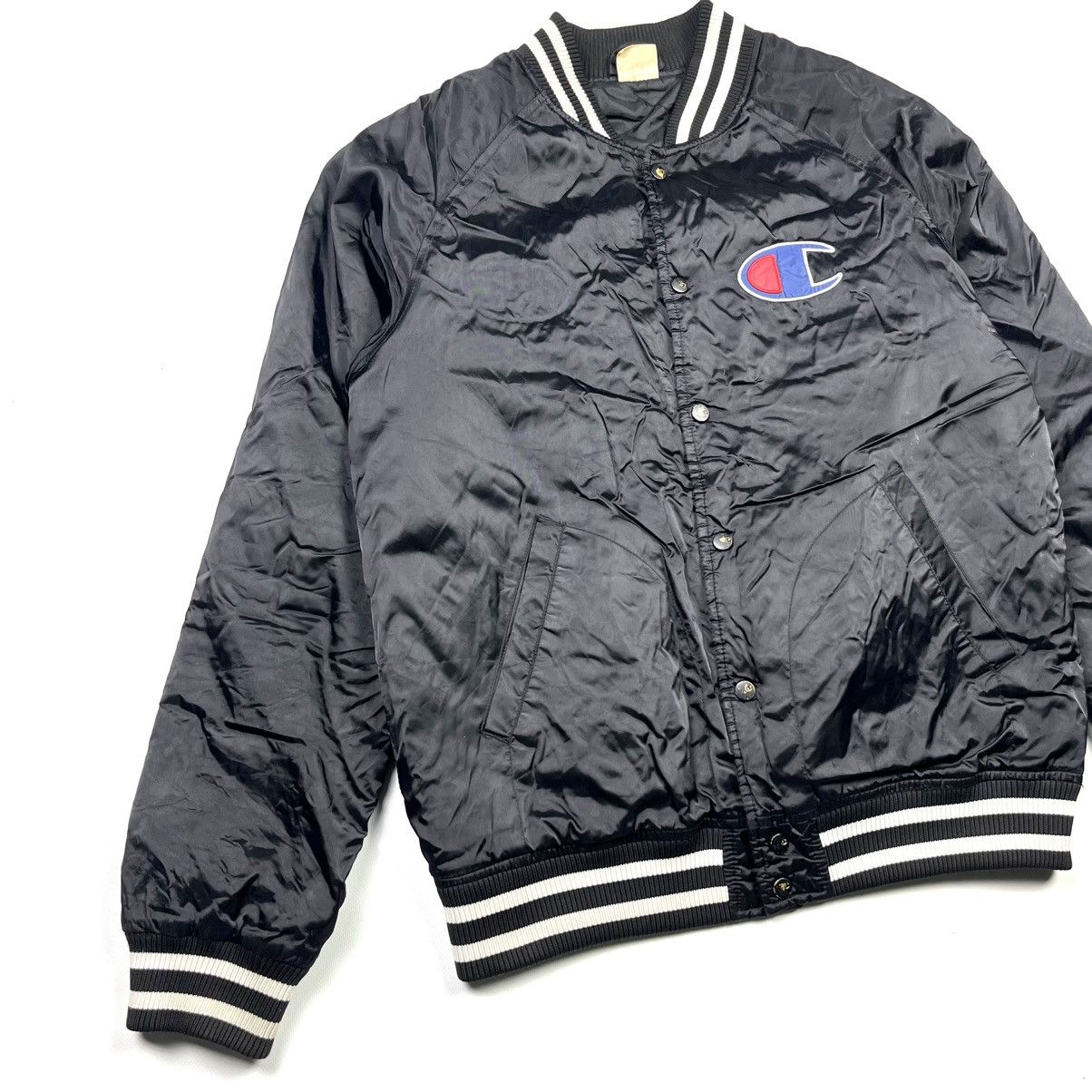 Champion × Vintage Champion Bomber American Style Vintage Streetwear Black Size US M / EU 48-50 / 2 - 2 Thumbnail