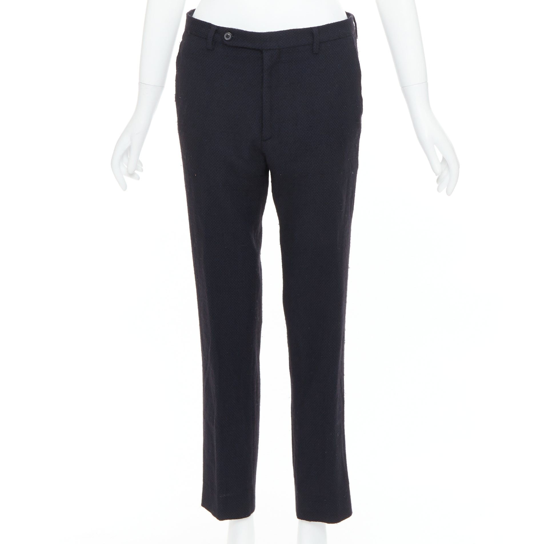 Maison Margiela MAISON MARGIELA Line 14 navy wool tapered pants IT48 M Size US 28 / EU 44 - 1 Thumbnail