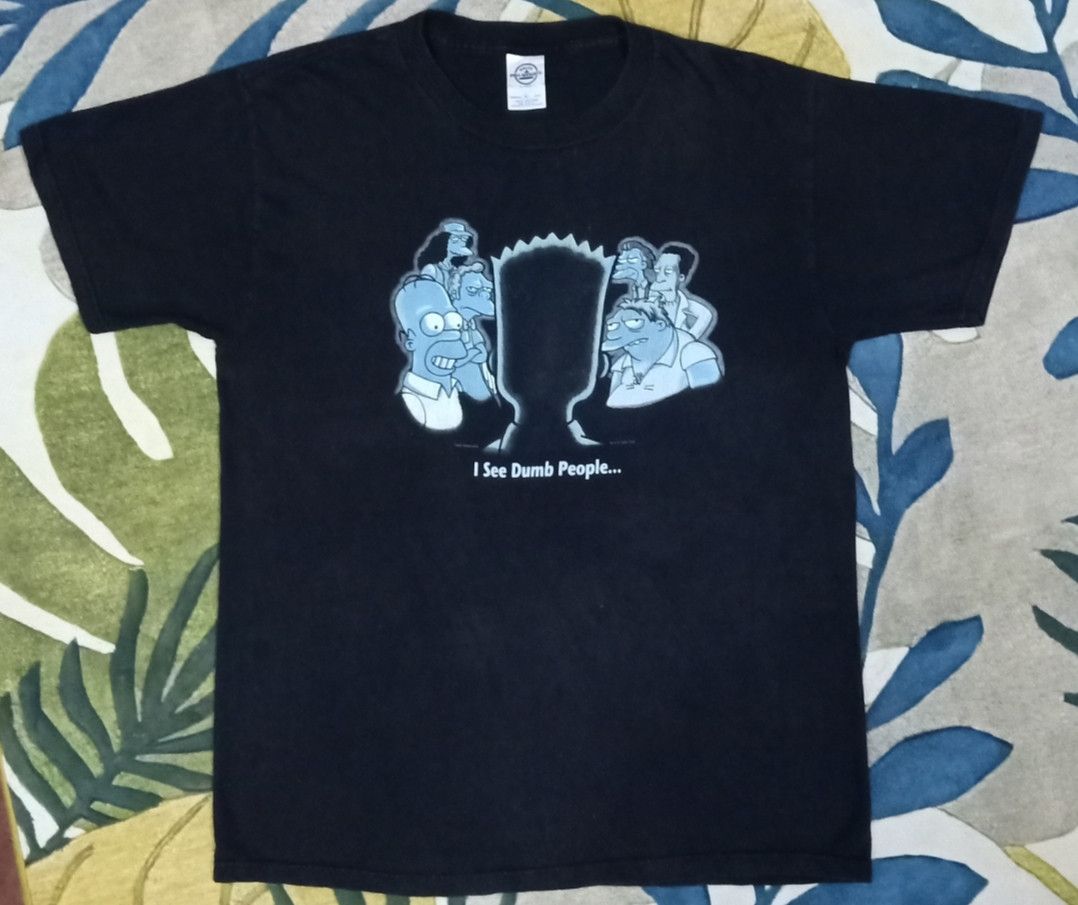 Fox Racing × The Simpsons × Vintage Vintage The Simpsons : I See Dumb People T-shirt Size US L / EU 52-54 / 3 - 3 Thumbnail