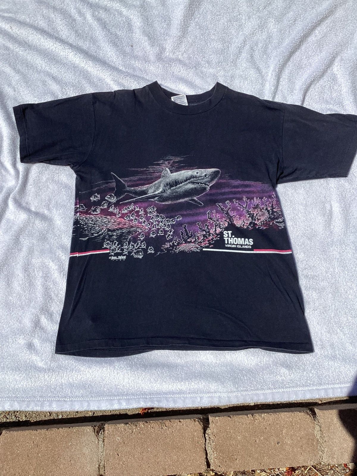 Other Vtg 90 san sègal, St. Thomas, Virgin Islands, shark reef tee Size US XL / EU 56 / 4 - 1 Thumbnail