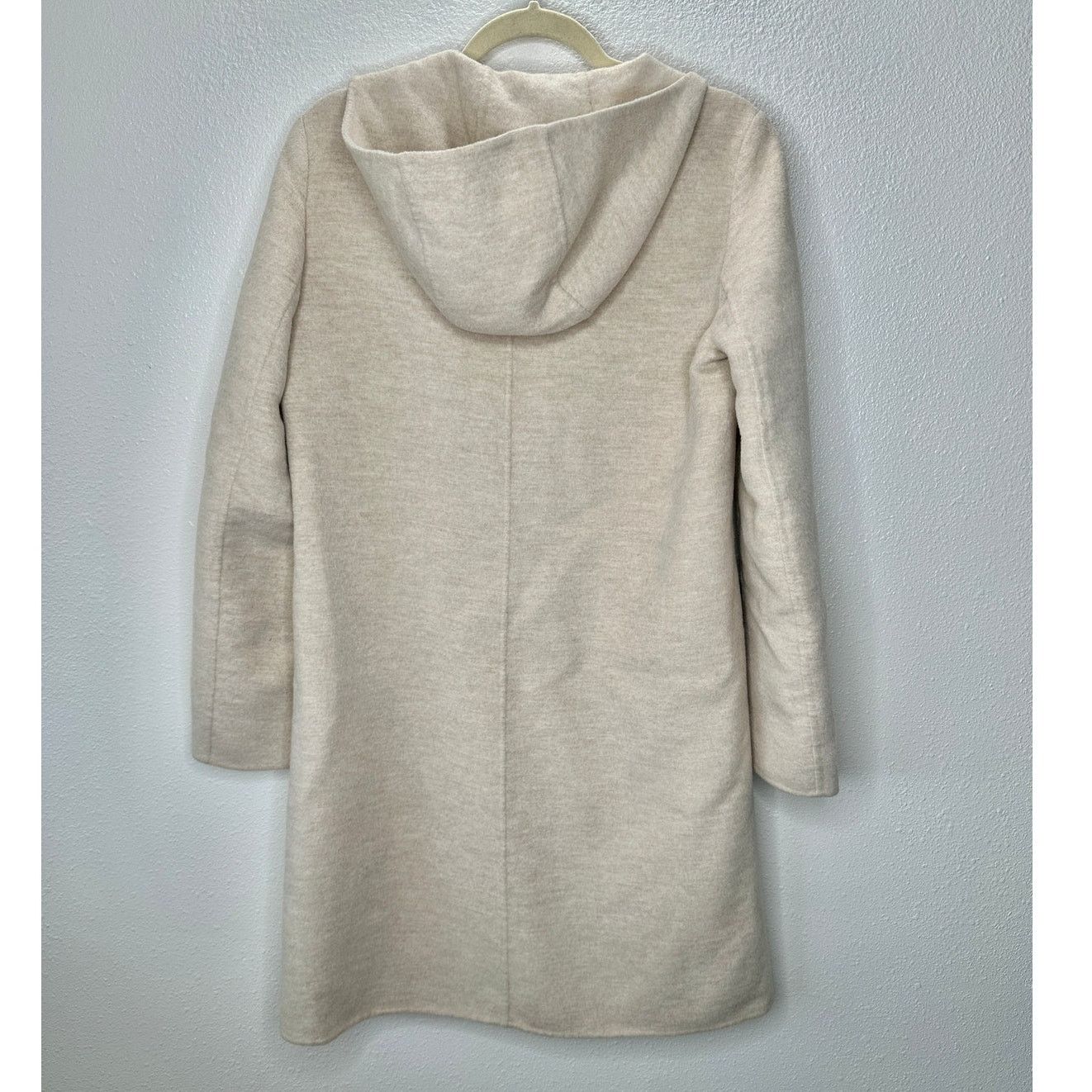 Max Mara S Max Mara Tan Long Sleeve Zip Hooded Wool Angora Shacket 8 Size M / US 6-8 / IT 42-44 - 13 Thumbnail