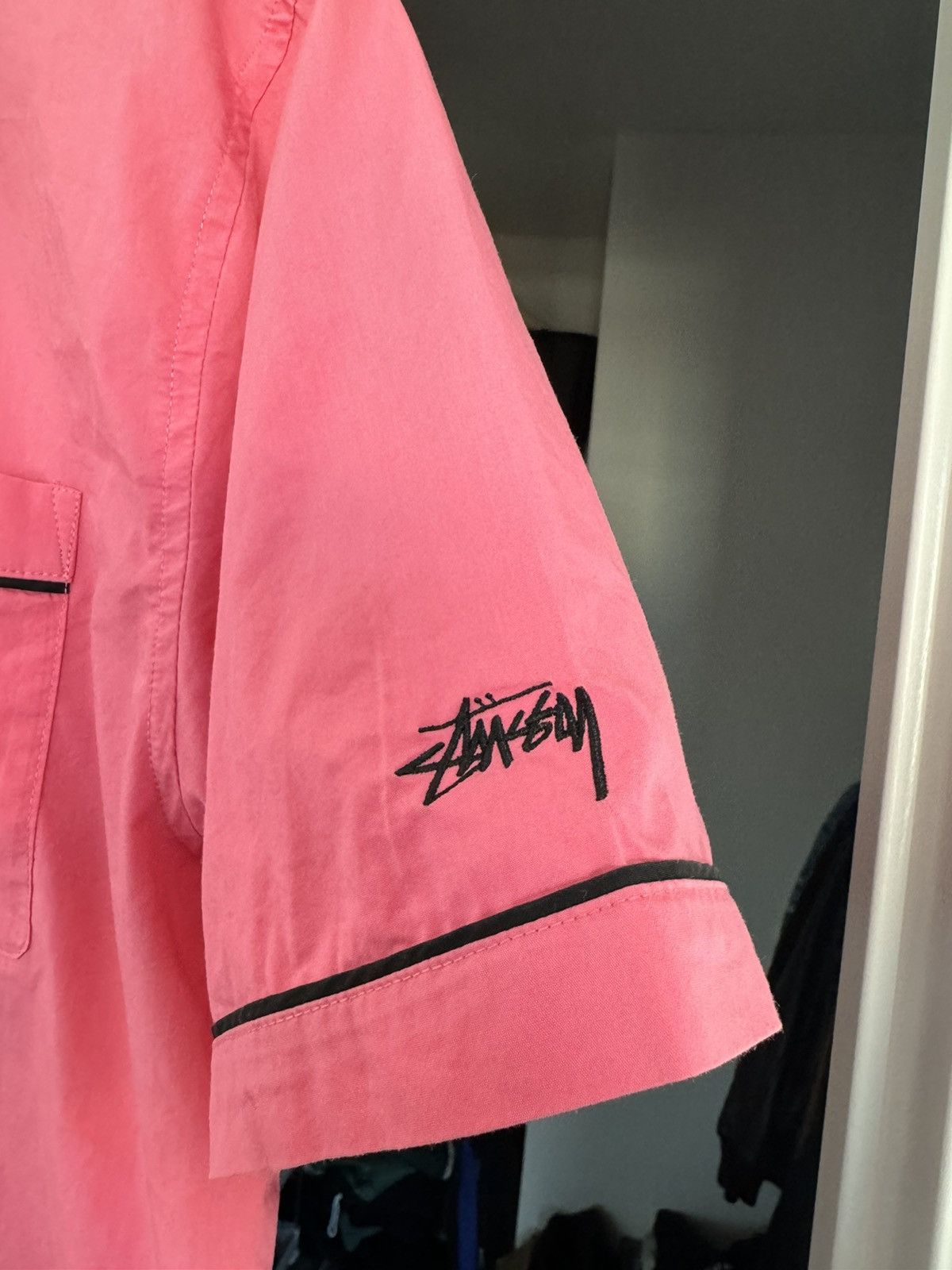 Stussy Stussy Pink Bowling Shirt Size US L / EU 52-54 / 3 - 2 Thumbnail