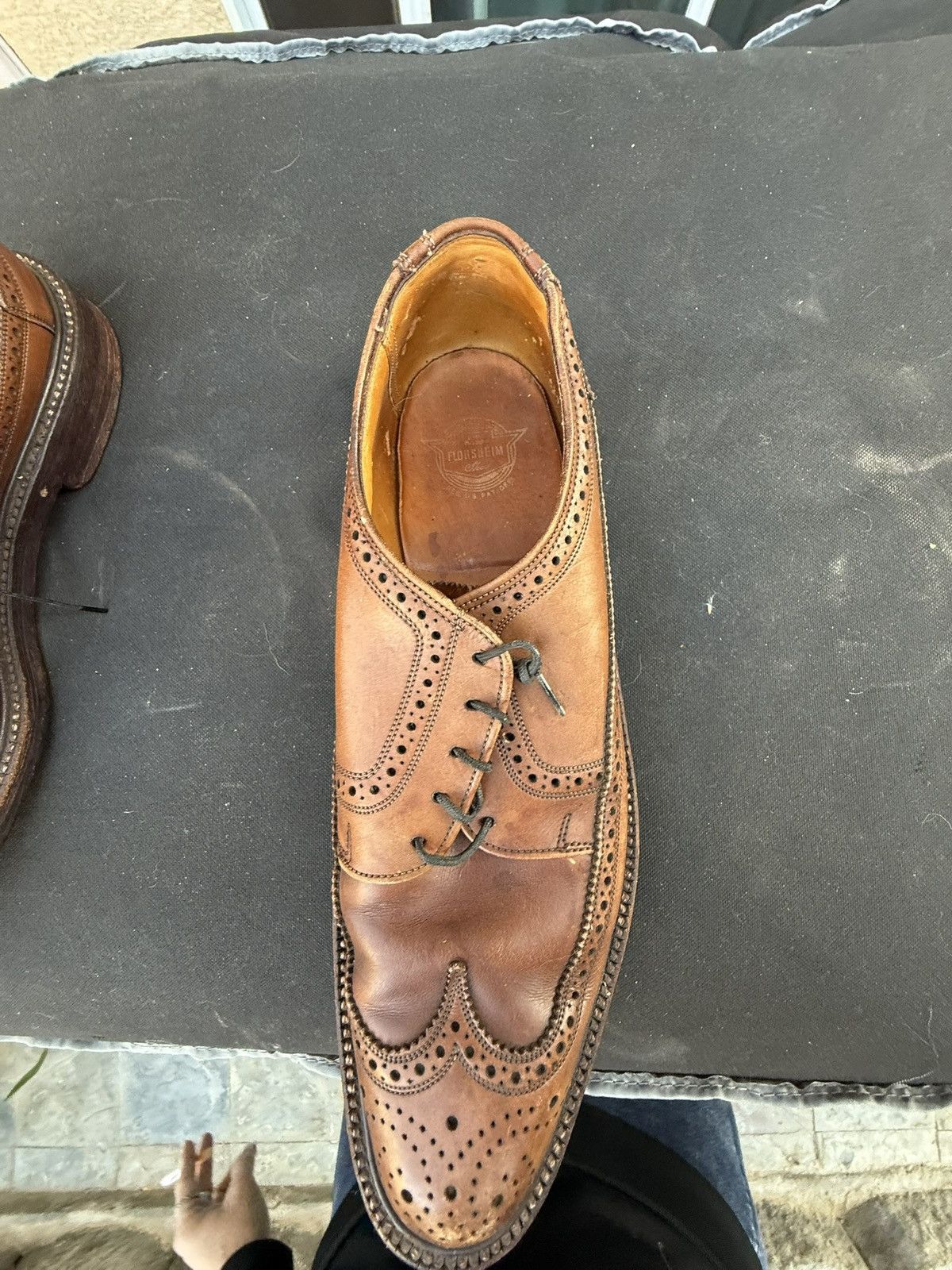 Florsheim 68 VINTAGE FLORSHEIM 8.5A VARSITY Bourbon CALF SHOES 30679 Size US 8.5 / EU 41-42 - 15 Thumbnail