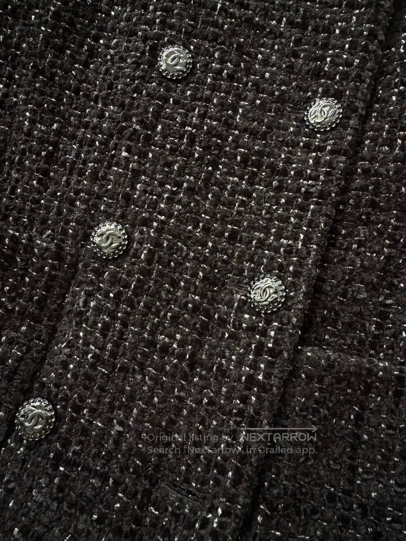 Chanel Chanel Black glitter double-breasted jacket Size XS / US 0-2 / IT 36-38 - 4 Thumbnail