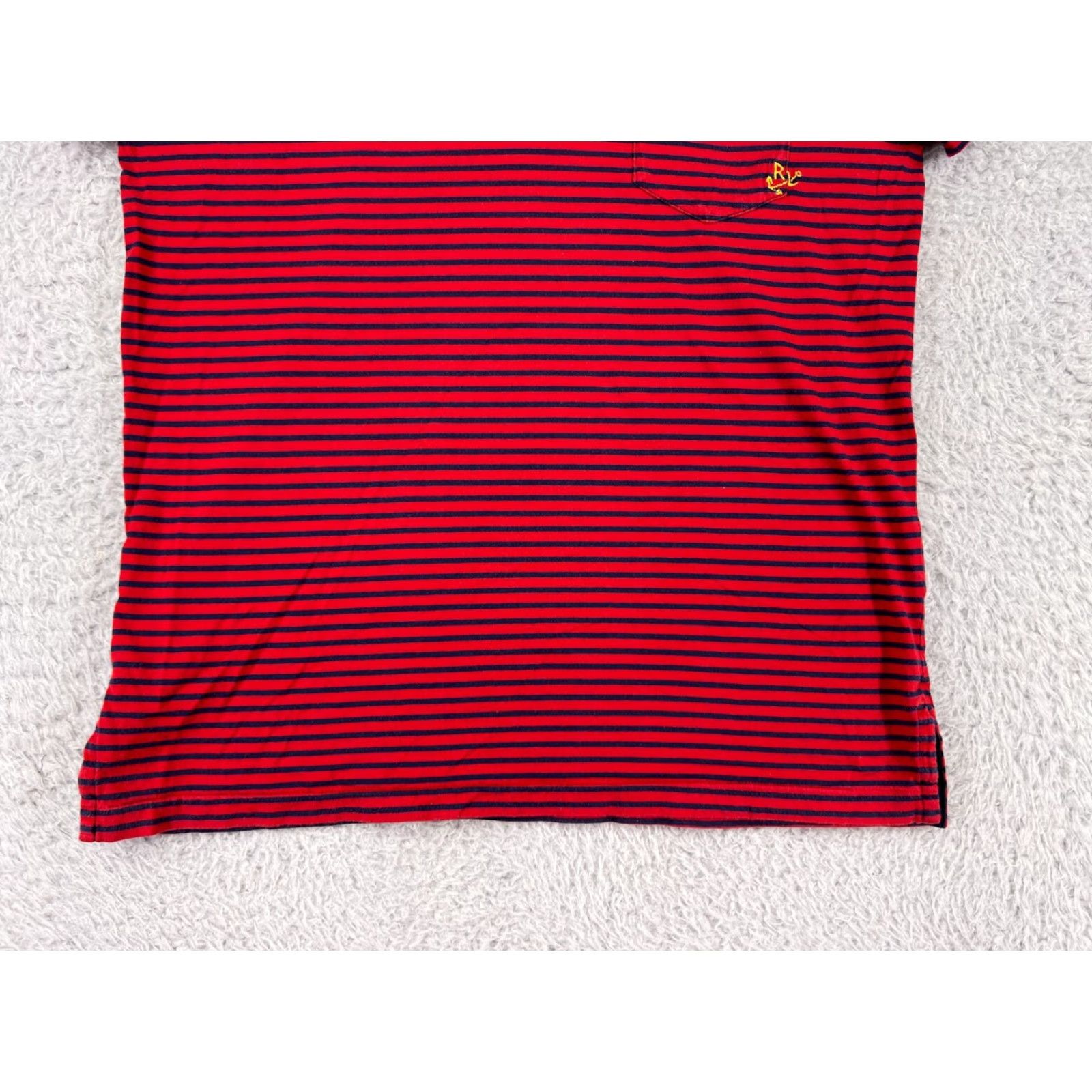 Polo Ralph Lauren VINTAGE Polo Ralph Lauren Shirt Mens Small Red Striped Anchor Logo Pocket Golf Golfer Size US S / EU 44-46 / 1 - 5 Thumbnail