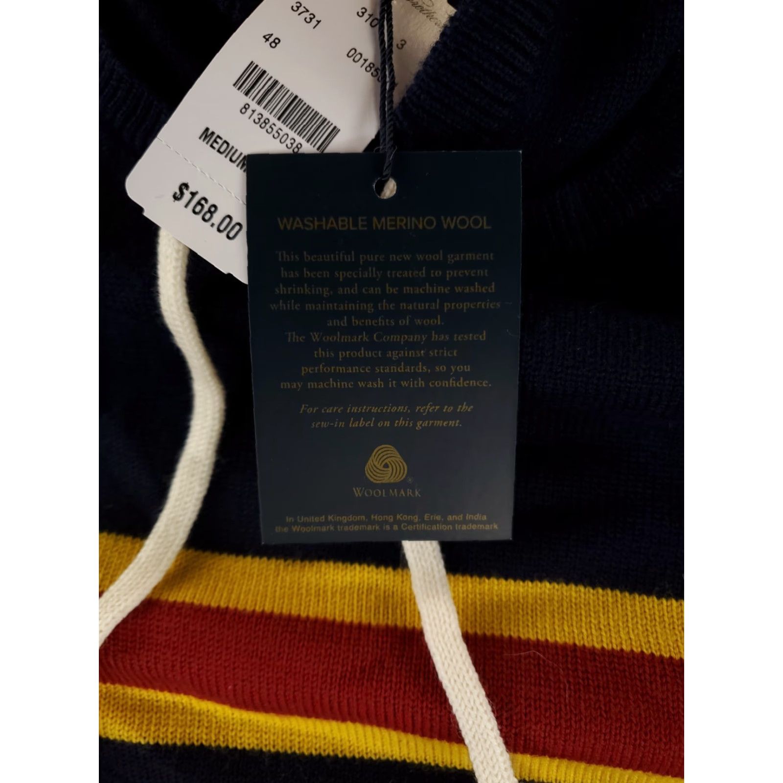Brooks Brothers Brooks Brothers Sweater Hoodie Merino Wool Blue Striped Mens M NWT Shirt Hoodie Mens M Blue Striped Merino Wool Brooks Brothers NWT Size US M / EU 48-50 / 2 - 3 Thumbnail