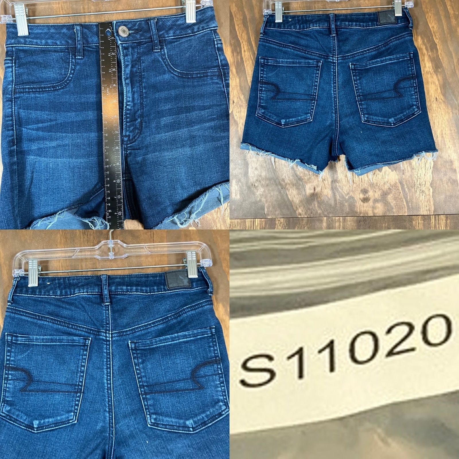 American Eagle Outfitters American Eagle Womens Shorts Blue Denim High Rise Shortie Stretch 6 Regular Pocket 5-Pocket Design Casual Streetwear Preppy Womens Size 28" / US 6 / IT 42 - 8 Thumbnail