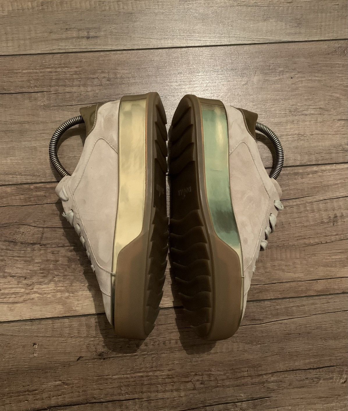 Hogan Hogan Women’s Low Top Suede Gold Beige Sneakers Shoes Size US 7 / IT 37 - 5 Thumbnail