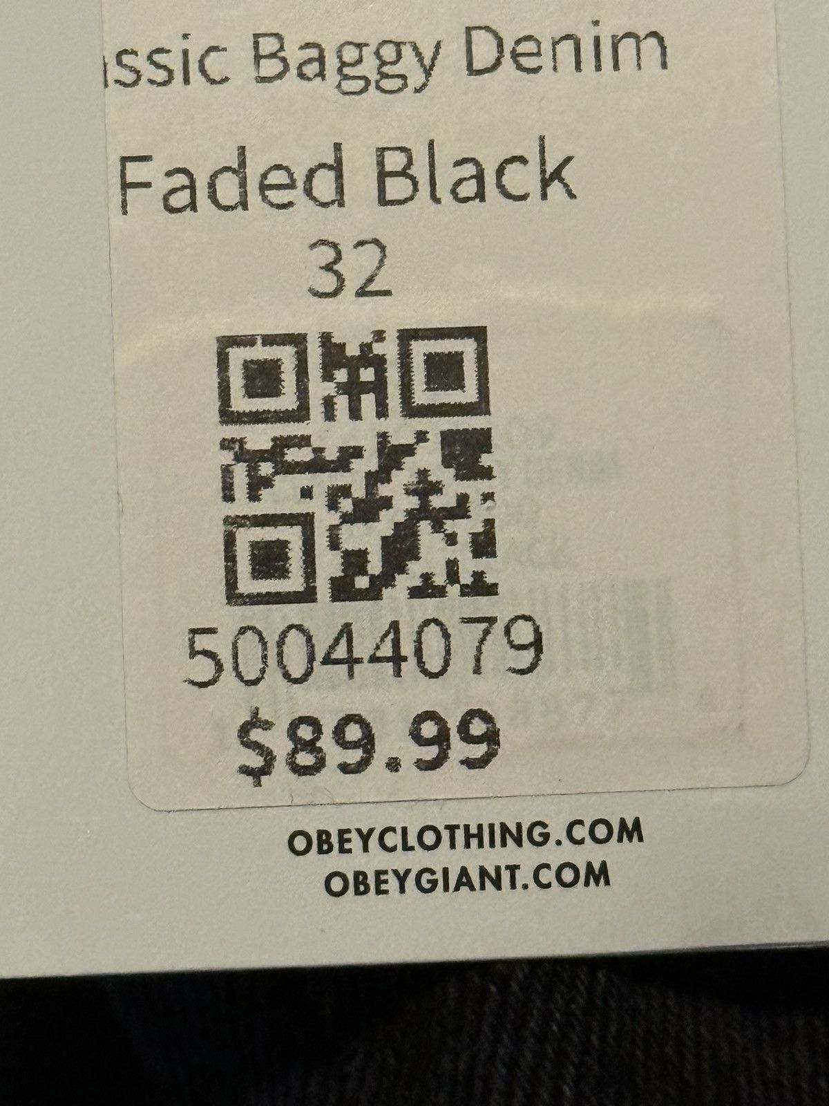 Obey OBEY Men’s Classic Baggy Denim Jeans Faded Black Brand New Size US 32 / EU 48 - 12 Thumbnail