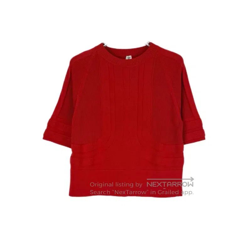 Hermes Hermes Red half mulberry silk knitted short sleeve Size XS / US 0-2 / IT 36-38 - 1 Thumbnail