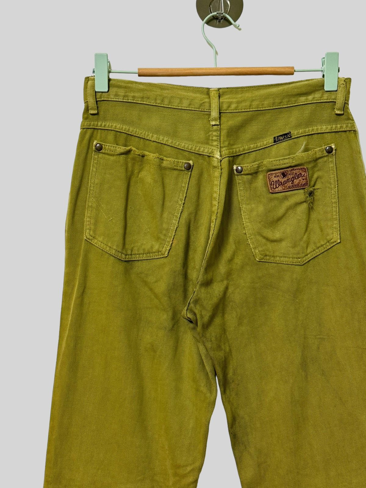 Japanese Brand FLARE BLUE BELL LADY WRANGLER GREEN BOOY CUT JEANS Size US 28 / EU 44 - 14 Thumbnail