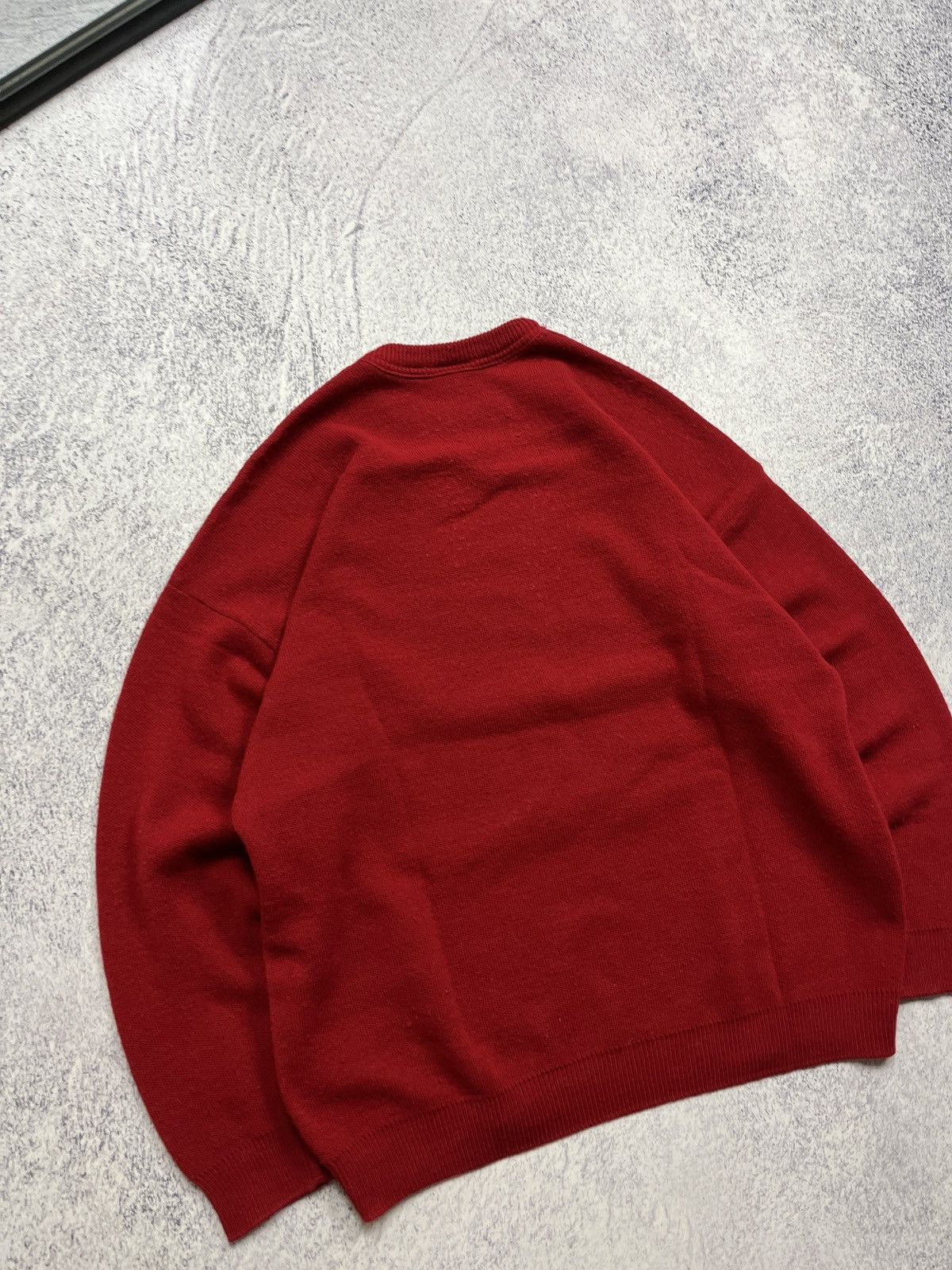 Lacoste × Vintage Vintage Lacoste Red Wool Knit Sweater Size US L / EU 52-54 / 3 - 14 Thumbnail