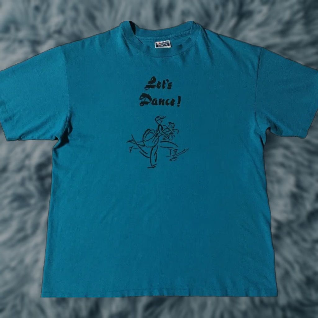 DANCER VINTAGE Lets Dance Faded Shirt M Blue USA Ballet Theatre School Grunge 80s 90s Mens Shirt Size US M / EU 48-50 / 2 - 1 Thumbnail
