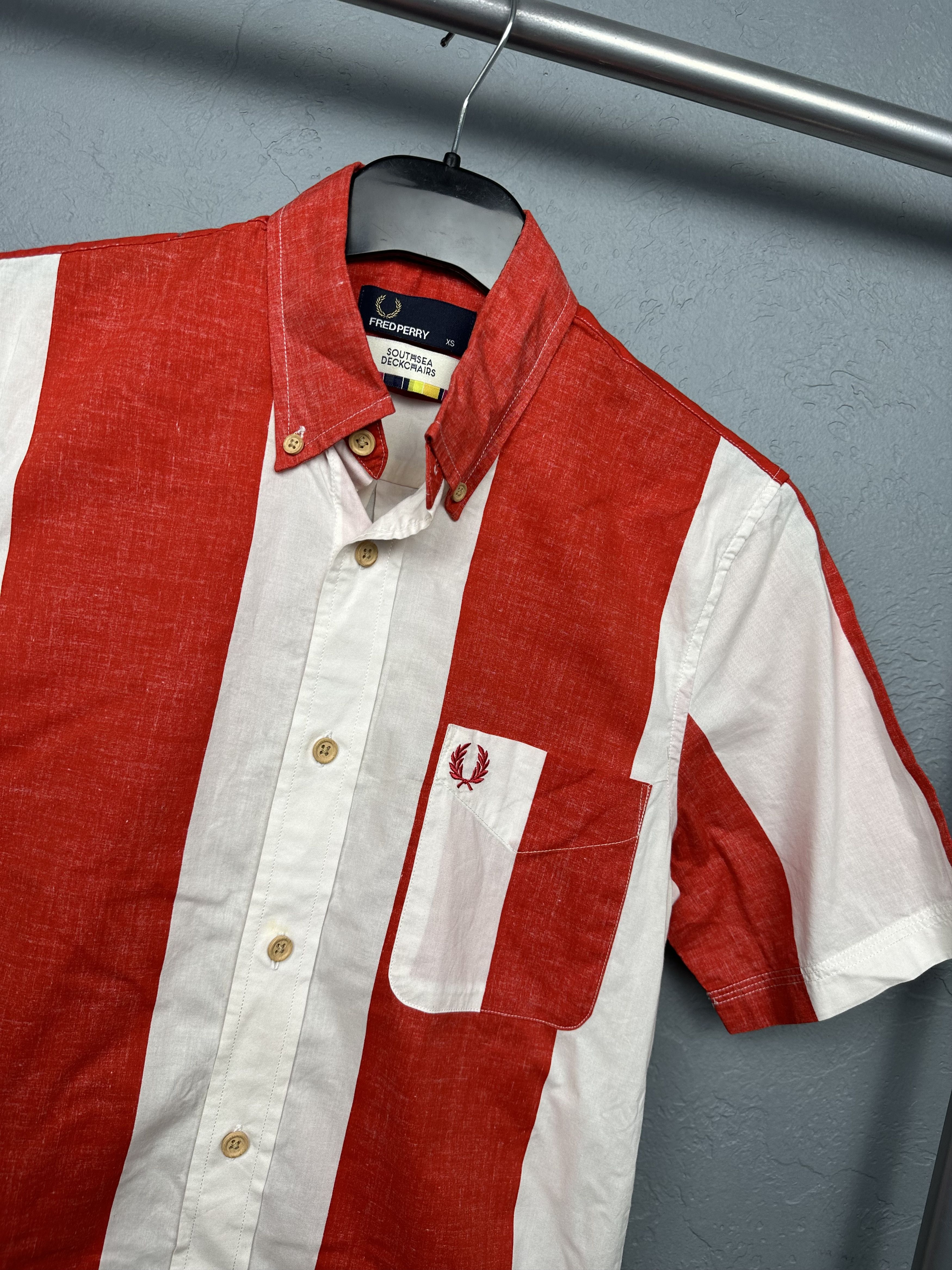 Fred Perry Fred Perry x South Sea Deckchairs Mens Short Sleeve Shirt Size US XS / EU 42 / 0 - 2 Thumbnail