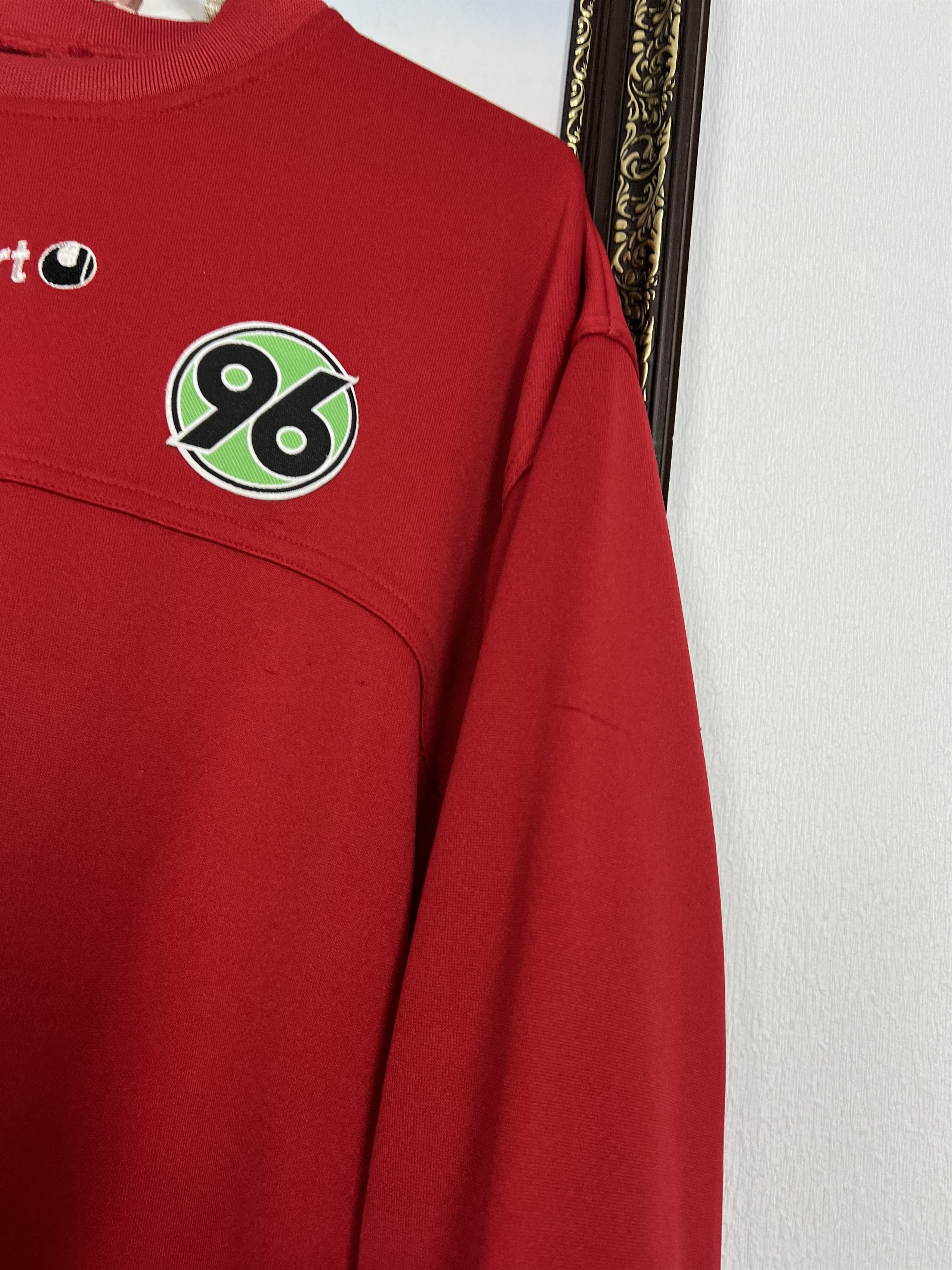 Vintage UHLSport Hannover 96 Football Sweatshirt Soccer Train Jacket Size US L / EU 52-54 / 3 - 6 Thumbnail