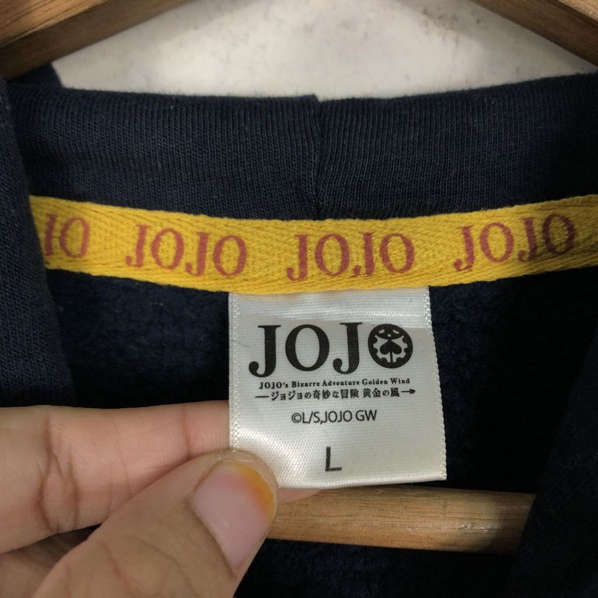 Japanese Brand 📌Vintage Hoodie Pull Over Giorno Giovanna Big Logo Size US L / EU 52-54 / 3 - 17 Thumbnail