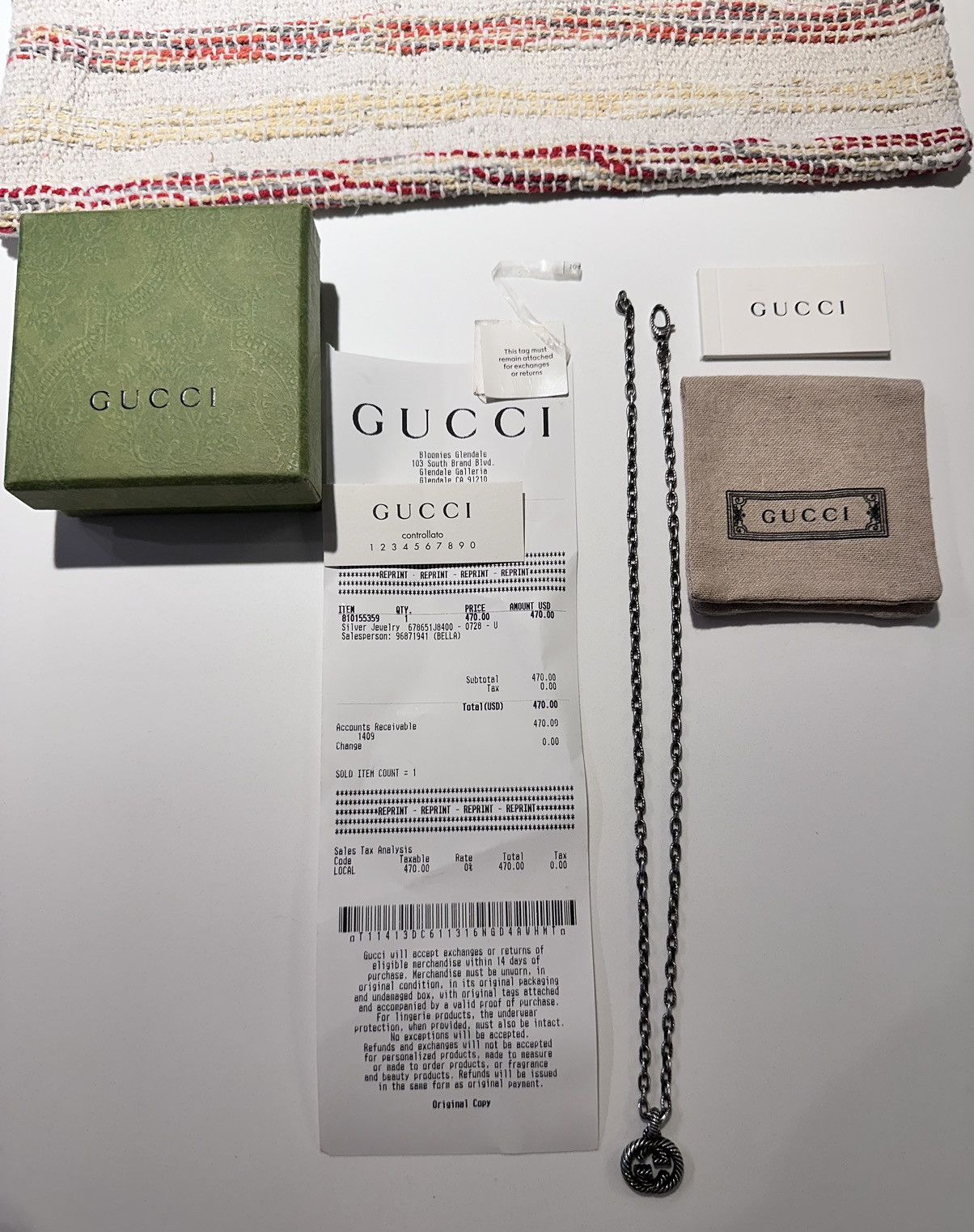 Gucci MEN’S GUCCI NECKLACE Size ONE SIZE - 2 Thumbnail