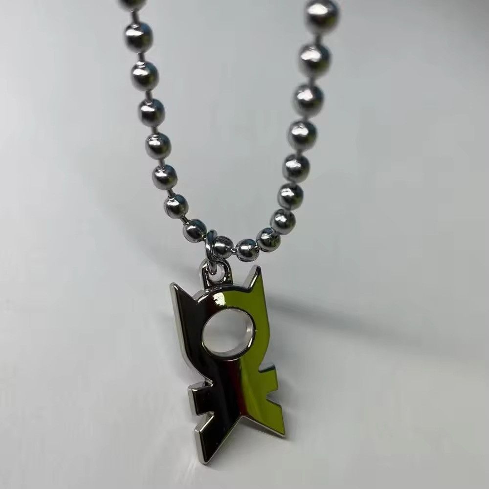Jewelry Curved OK Metal Letter Pendant Necklace Size ONE SIZE - 1 Thumbnail