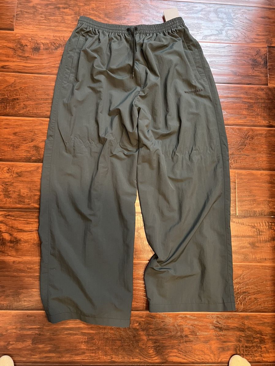 Balenciaga Balenciaga Forest Green Track Pants Size US 31 - 1 Thumbnail