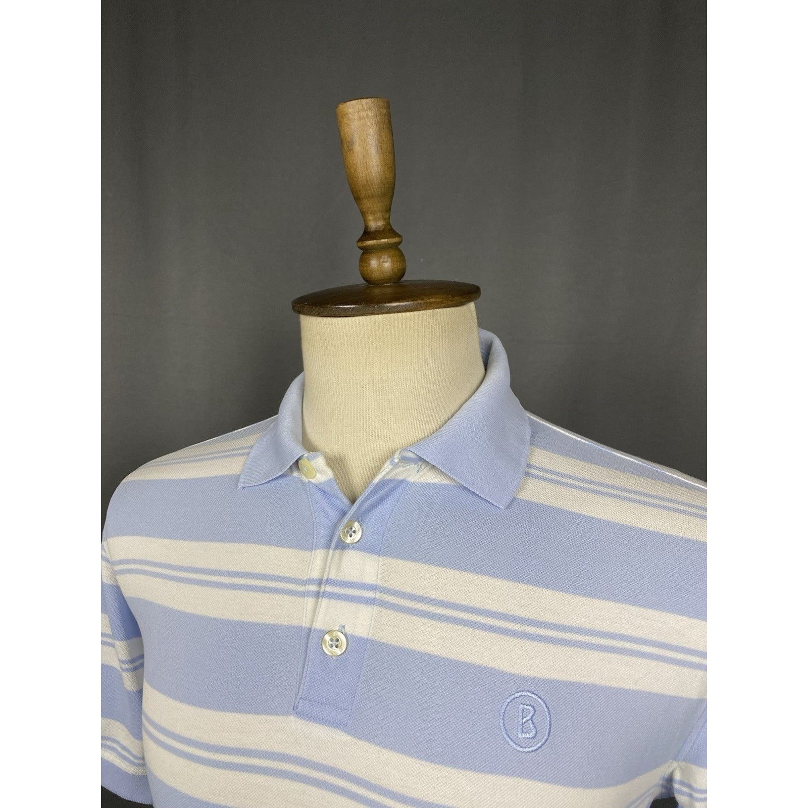 Bogner MINT! Bogner Men's White Blue Striped Polo T-Shirt Size 50 Size US M / EU 48-50 / 2 - 4 Thumbnail