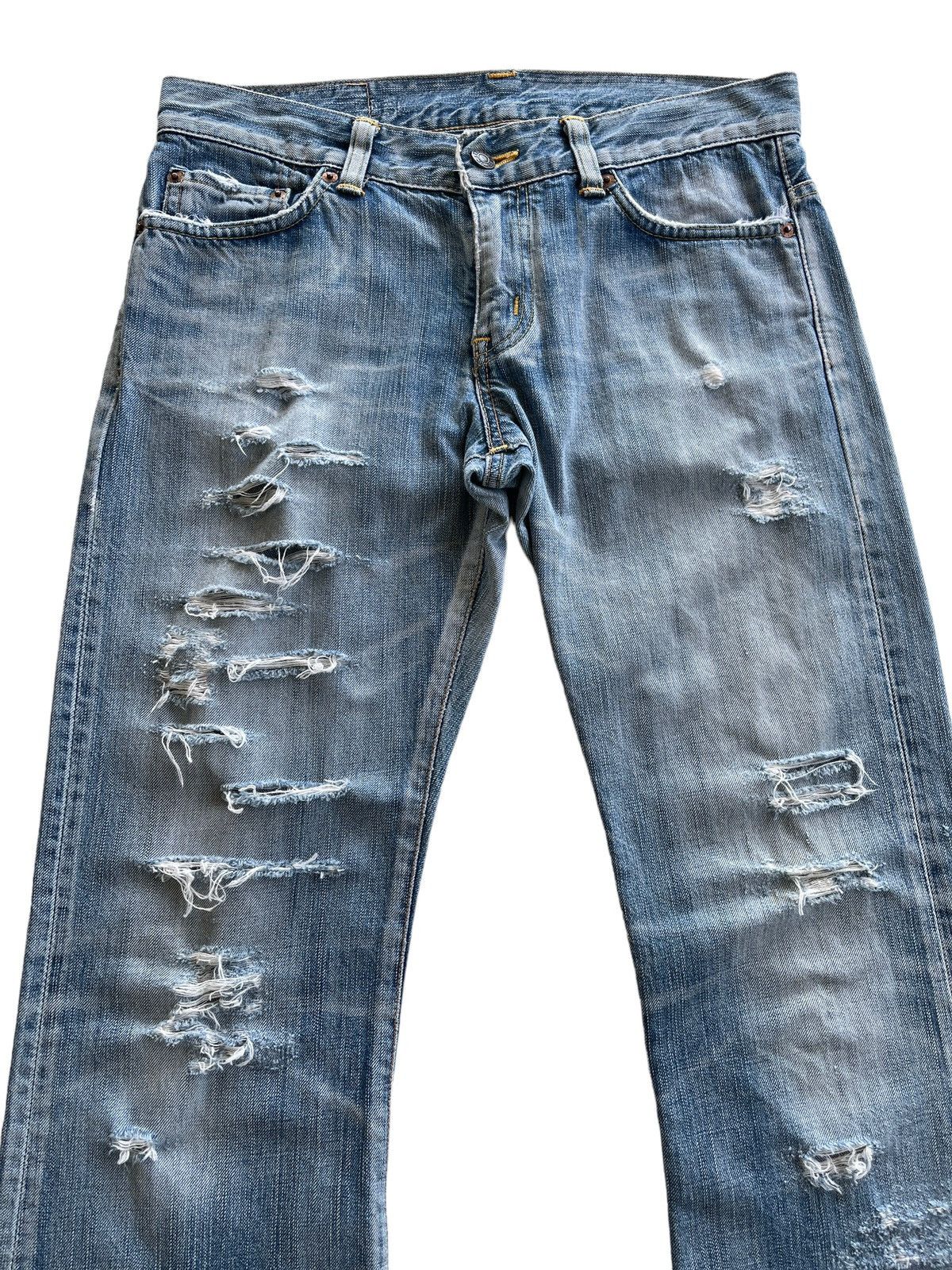 Vintage Vintage edwin Distressed Flare Jeans Size US 31 - 5 Thumbnail